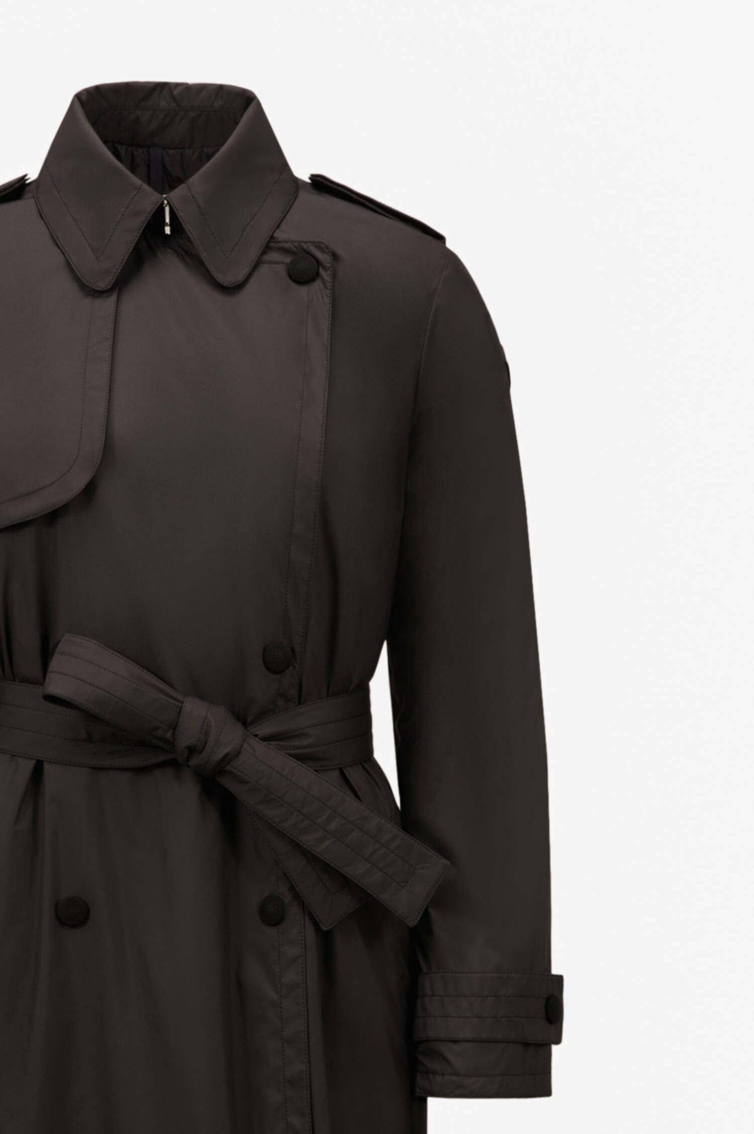 Wattierter Trenchcoat BARBENTANE in Schwarz