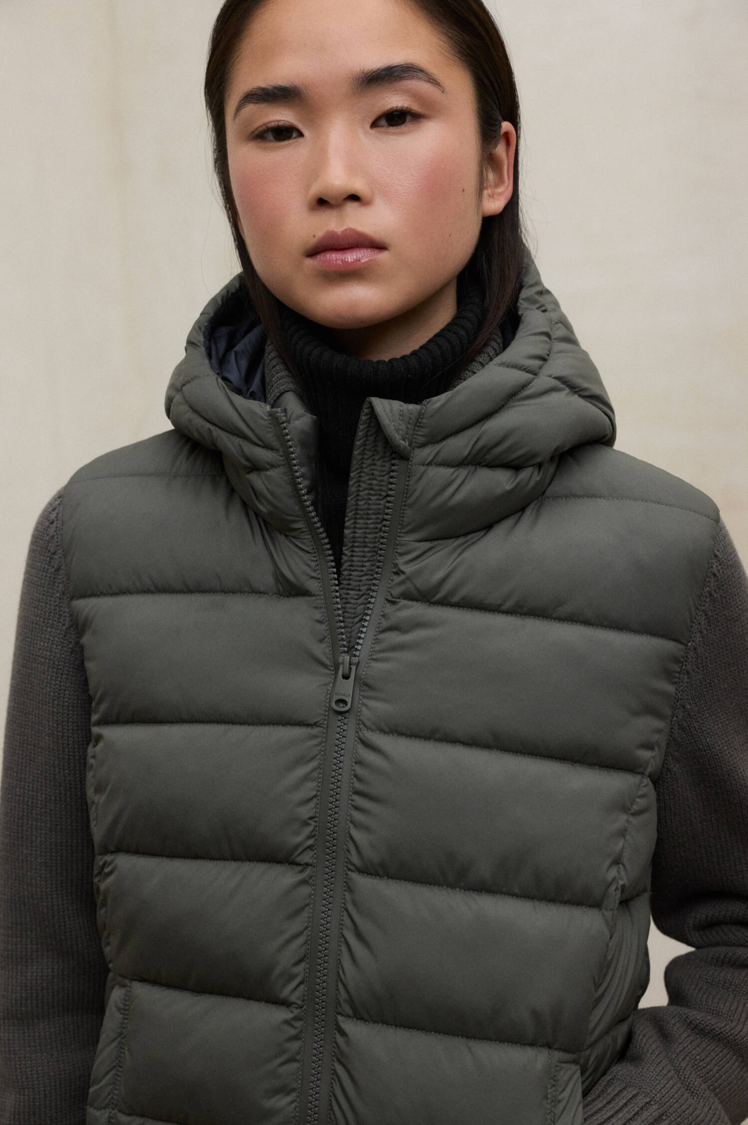 Hybrid Strickjacke DENALI in Oliv