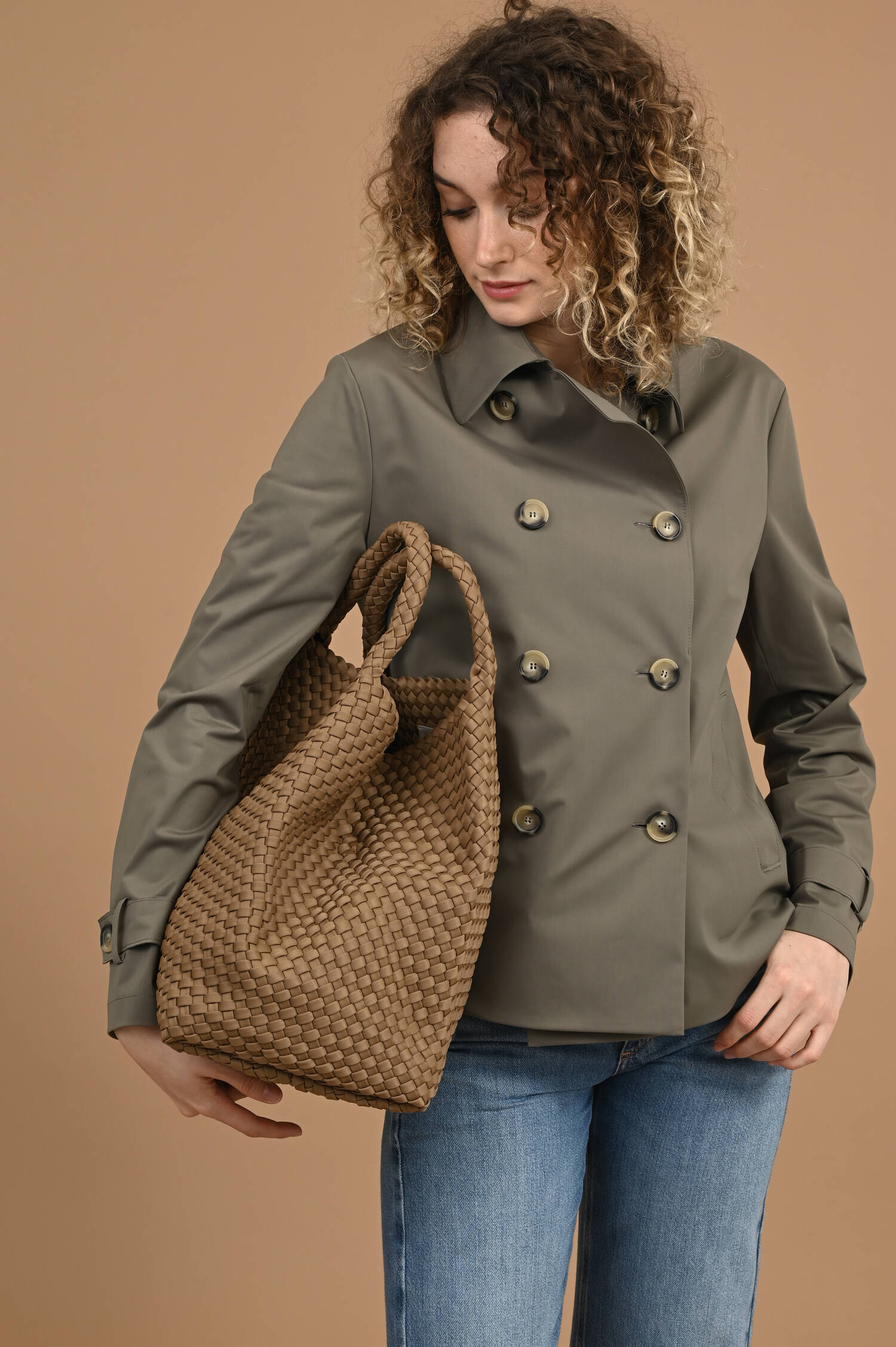 Neopren Shopper in Braun