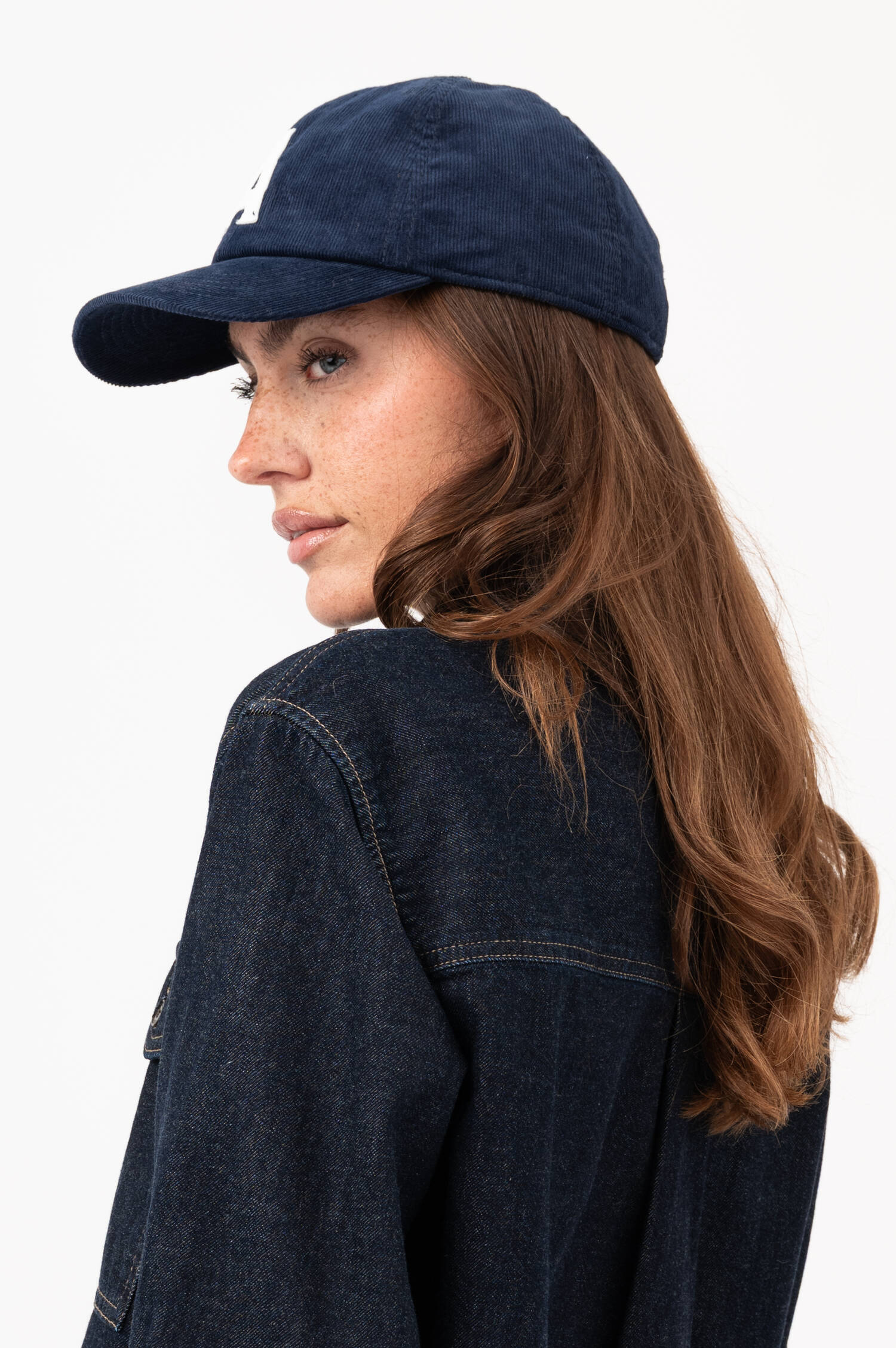 Cord-Basecap A in Blau