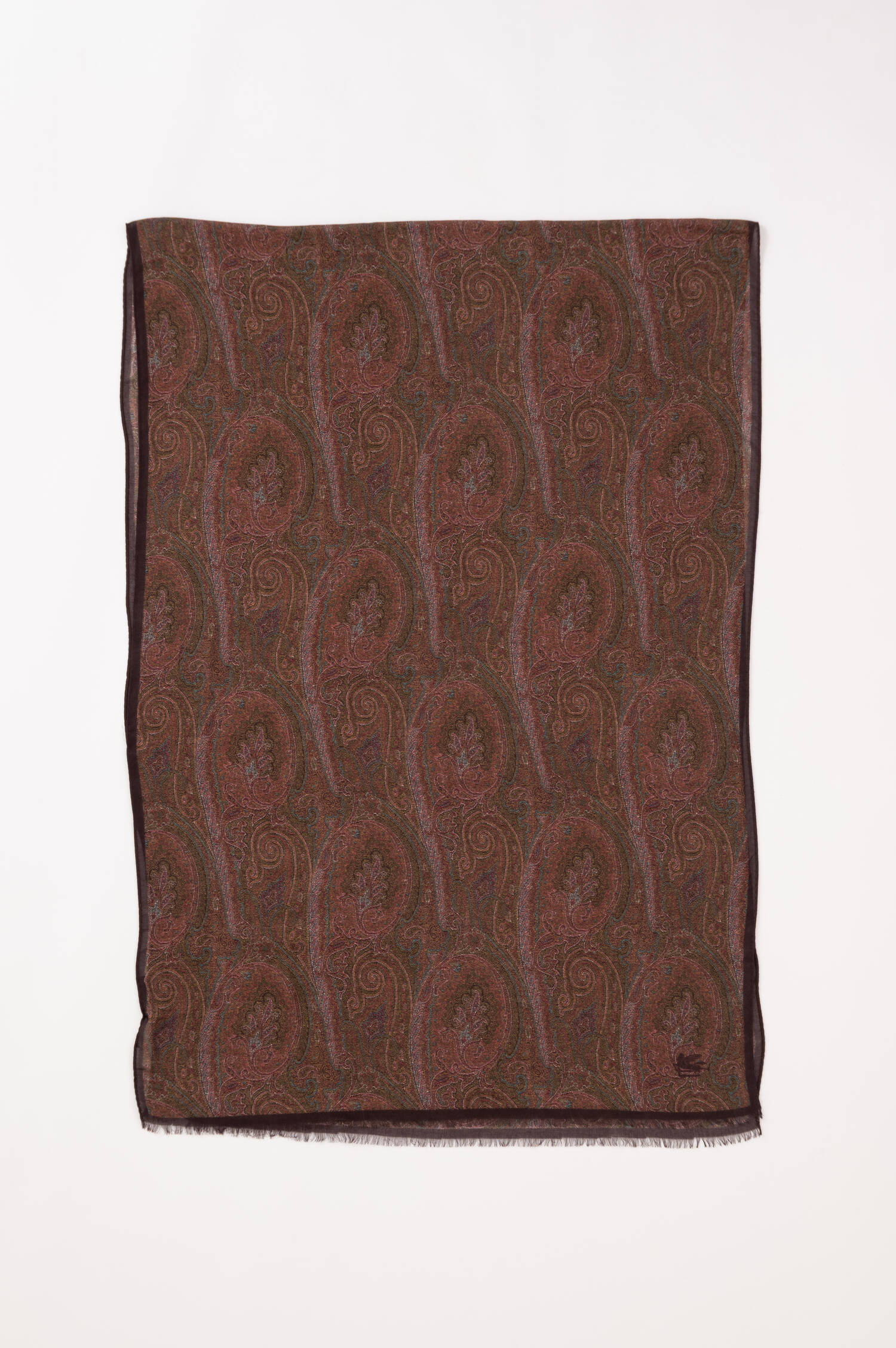 Schal mit Paisleymuster in Bordeaux