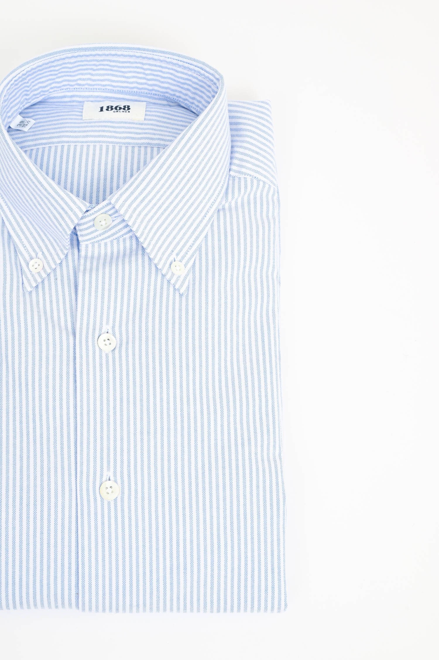 Gestreiftes Oxford Hemd in Weiß/Hellblau