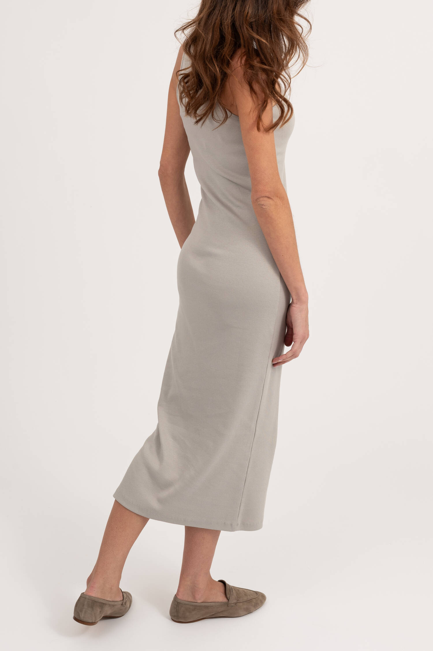 Ripp-Kleid LUISAH in Hellgrau