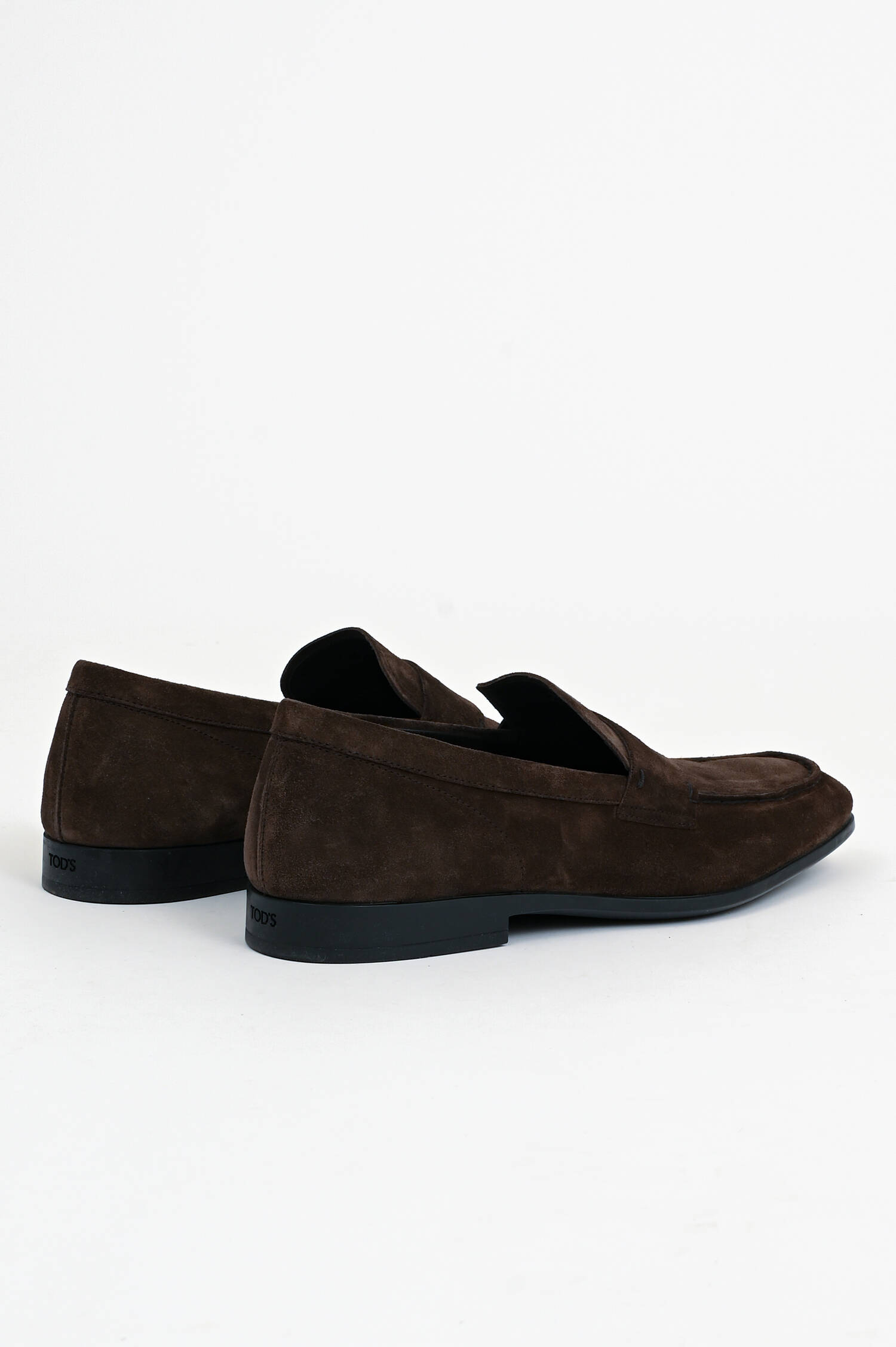 Loafer aus Veloursleder in Braun