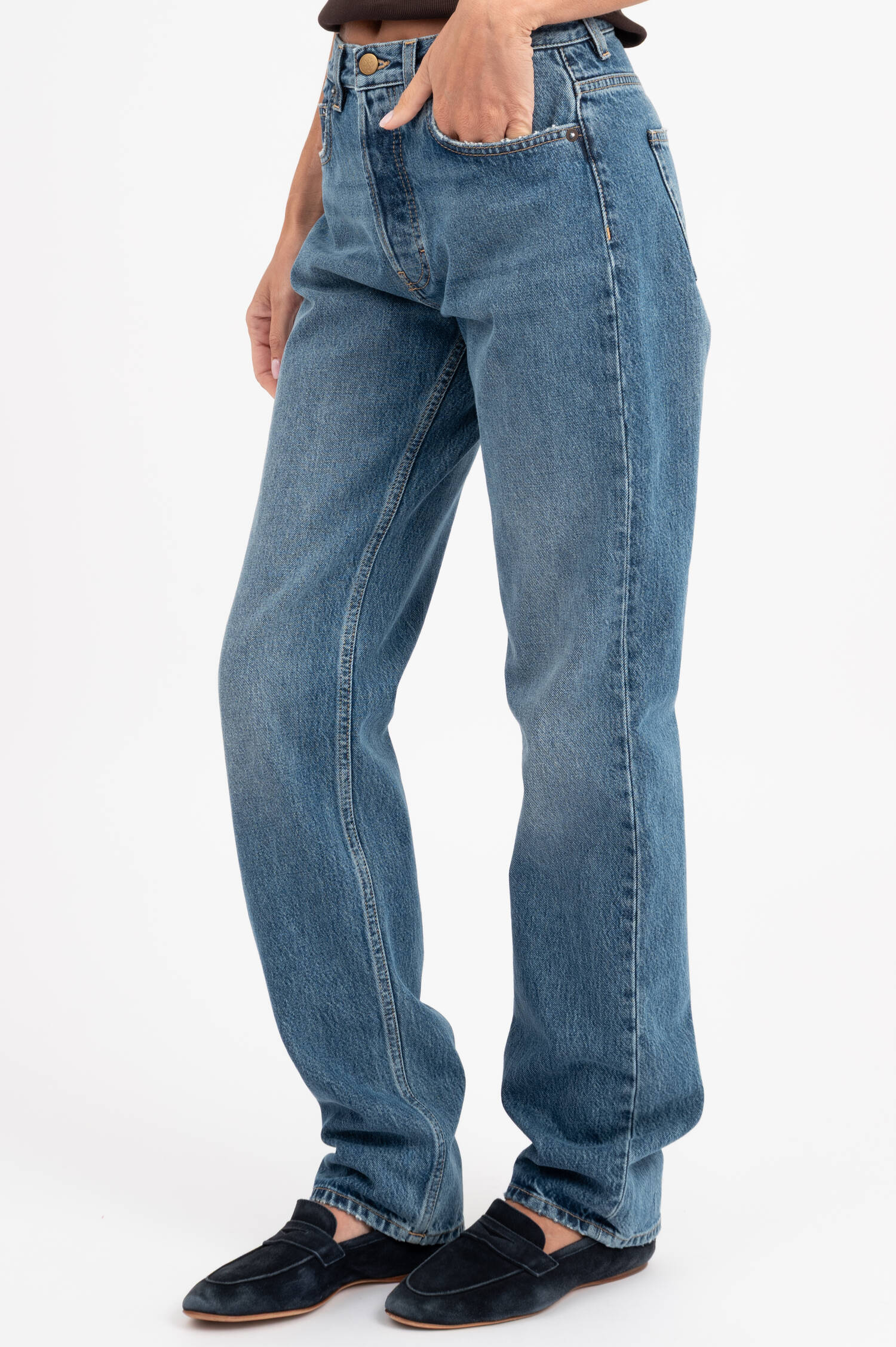 Straight-Leg Jeans in Hellblau Straight-Leg Jeans in Hellblau