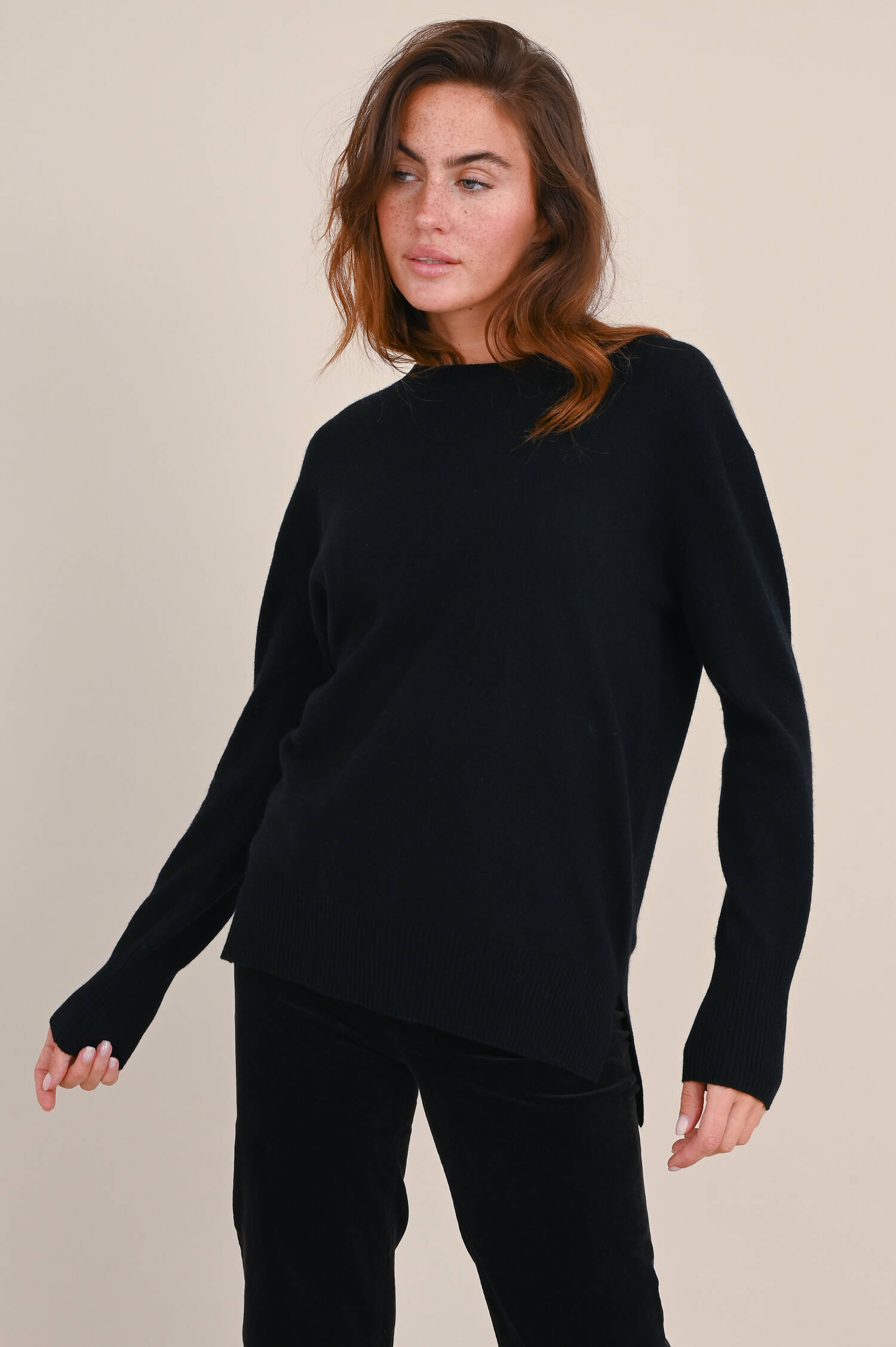 Pullover aus Wolle und Cashmere in Schwarz