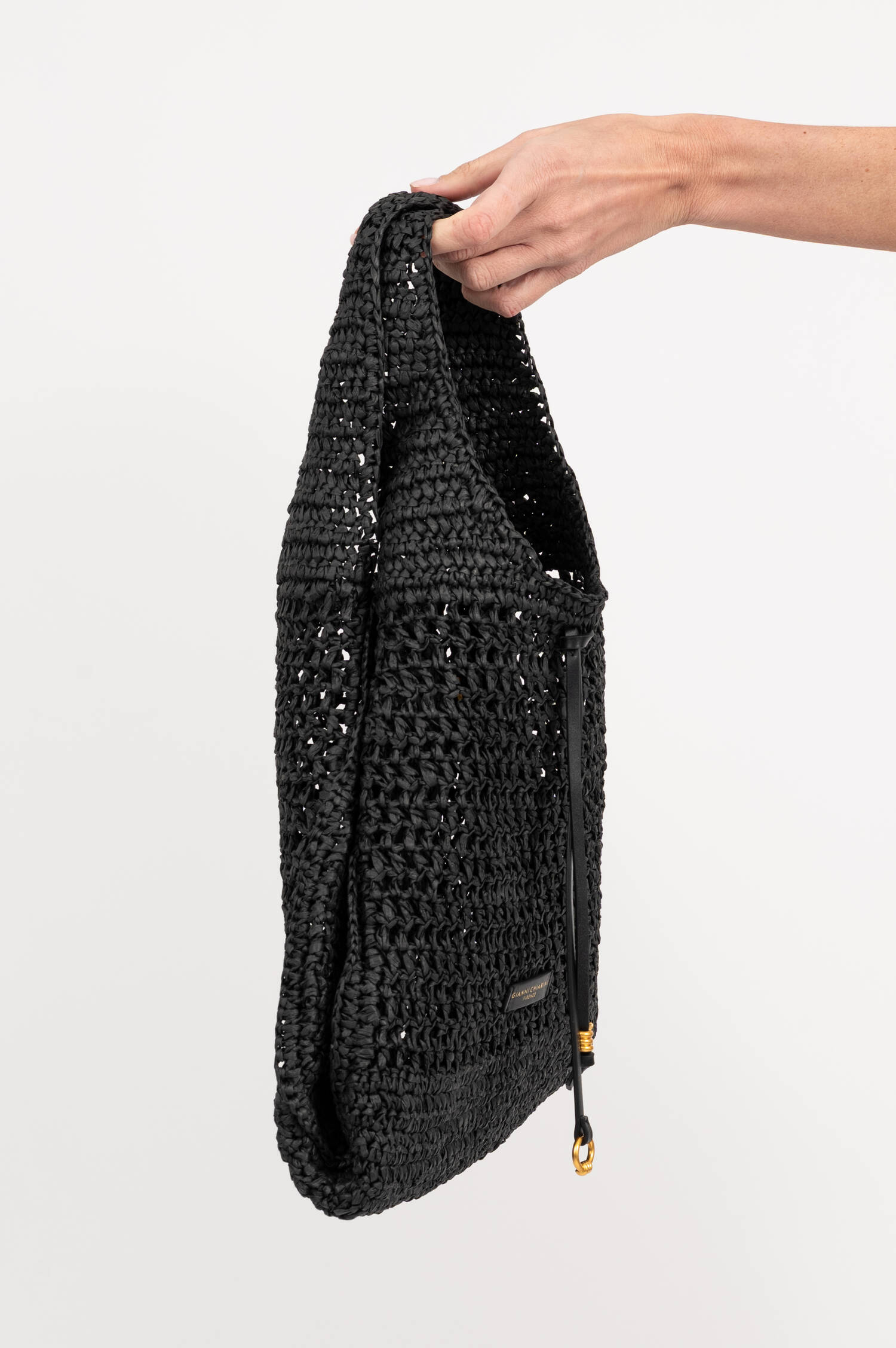 Hobo Bag NEFELI in Neroschwarz