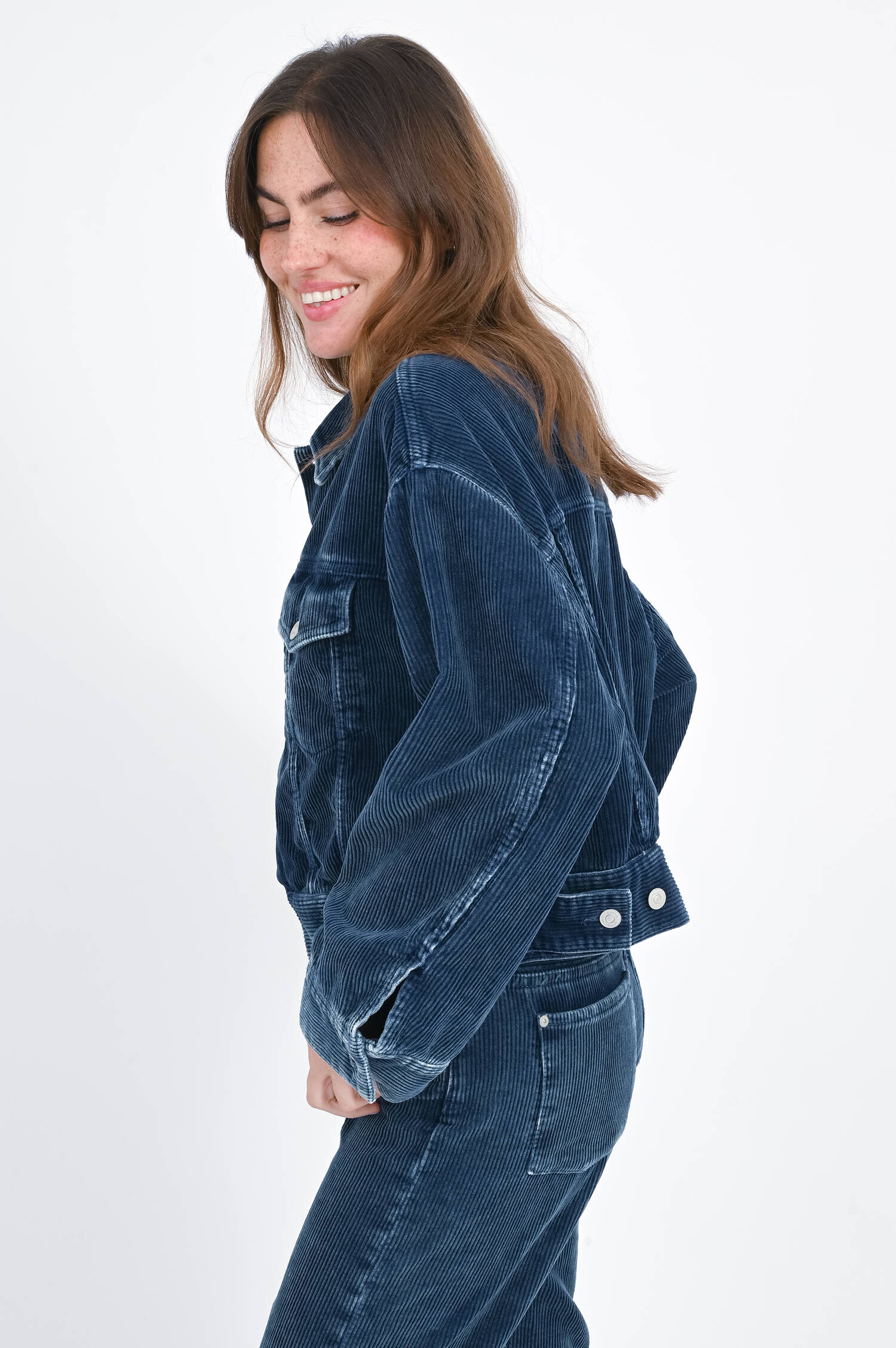 Denim-Cord-Jacke OLI in Used Blue Denim-Cord-Jacke OLI in Used Blue