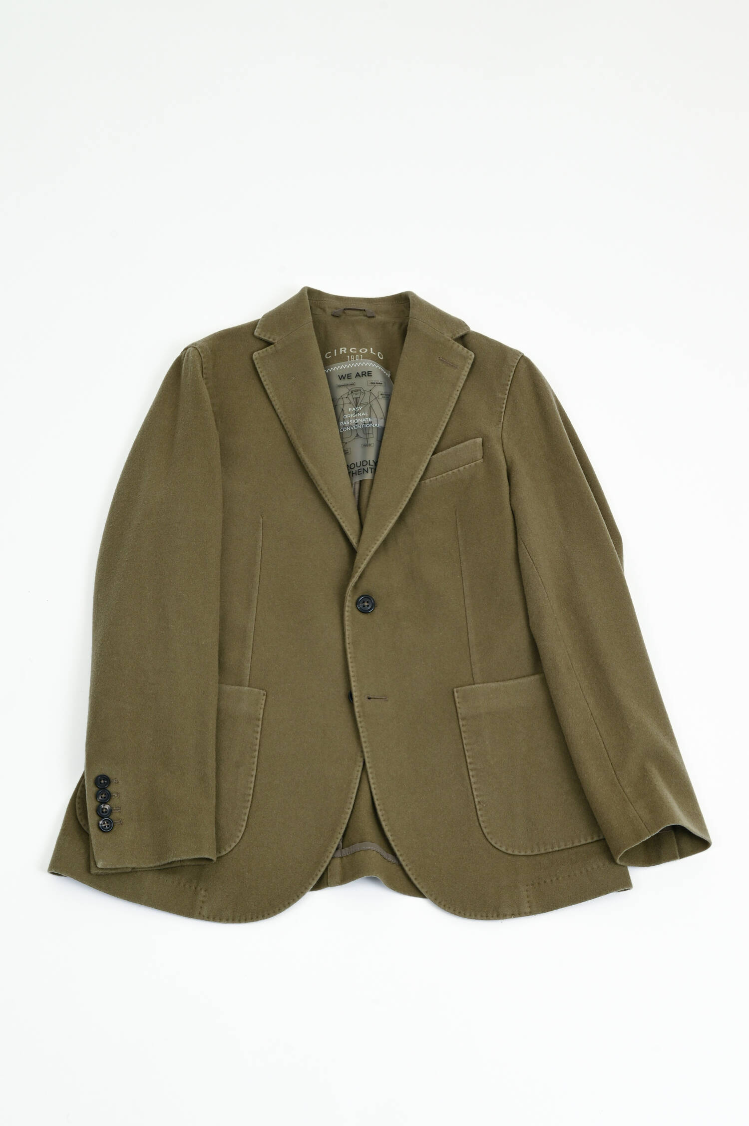 Sakko aus Wolle in Avocado