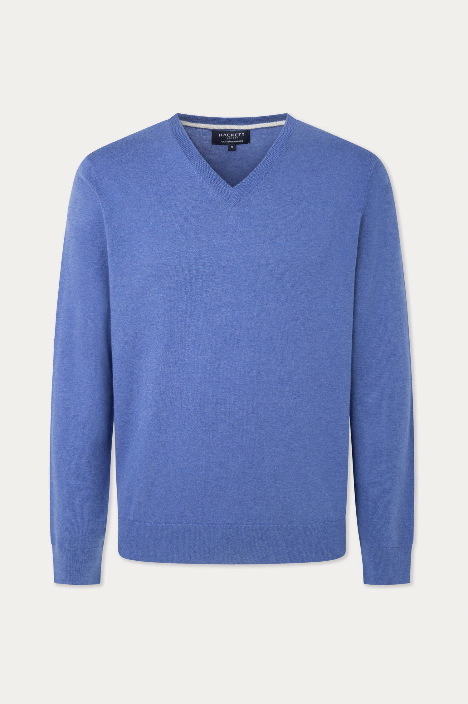 Pullover aus Baumwolle und Kaschmir in Mittelblau Pullover aus Baumwolle und Kaschmir in Mittelblau