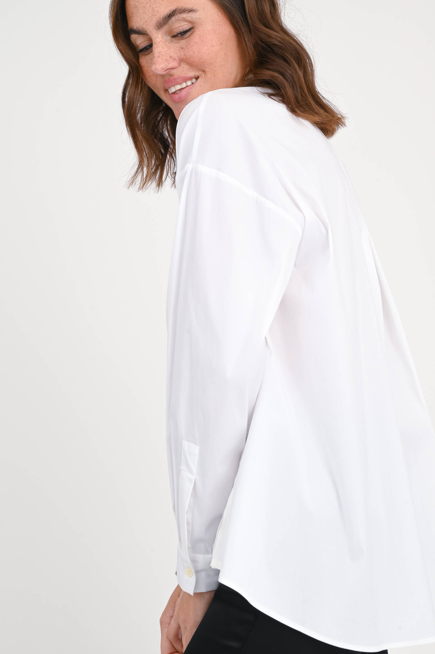 Oversize Bluse in Weiß