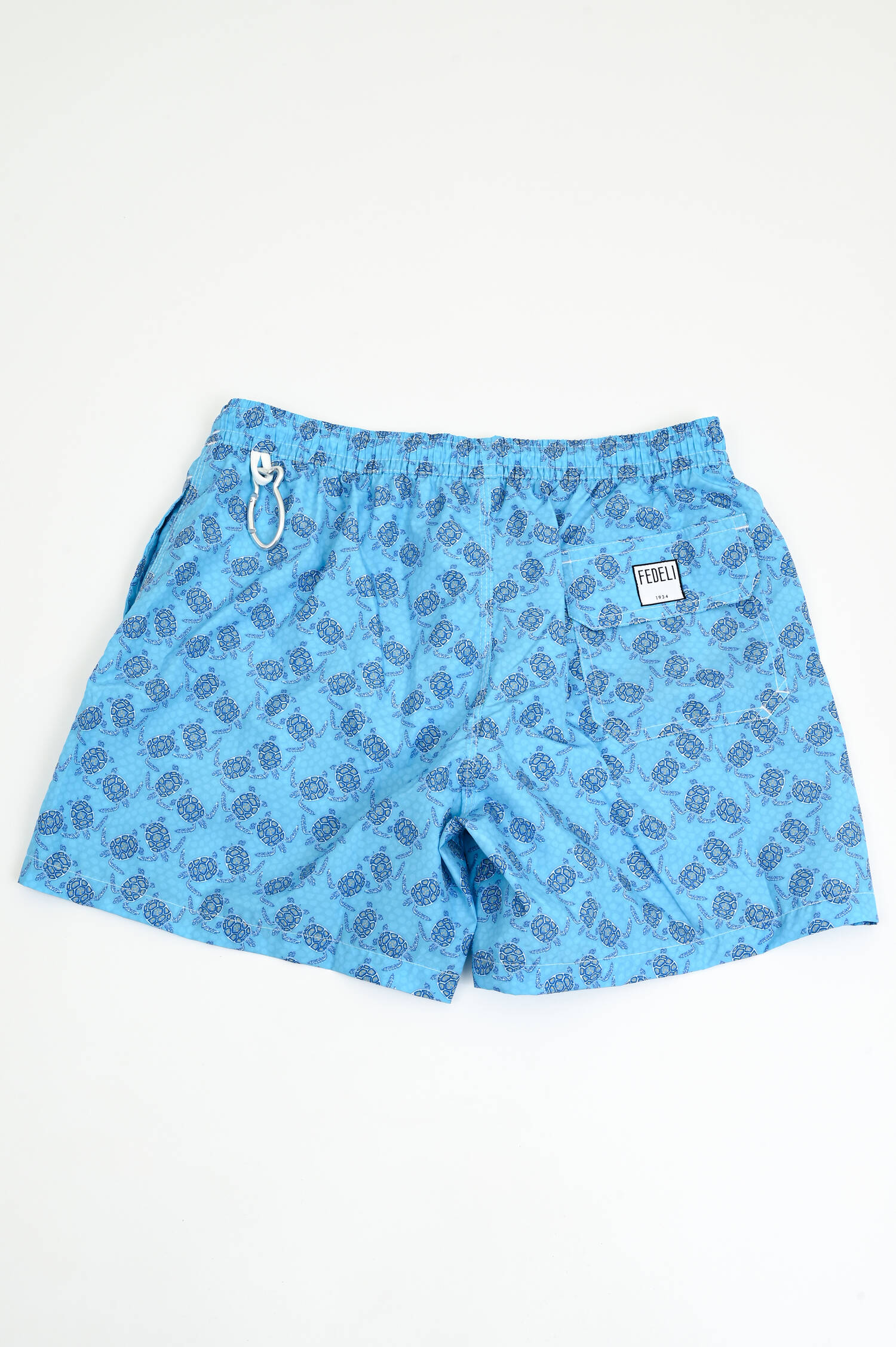 Badehose mit Schildkröten-Muster in Türkis