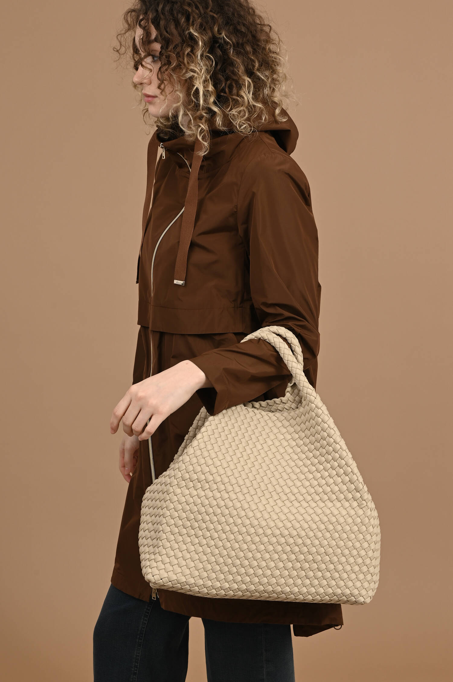 Neopren Shopper in Beige