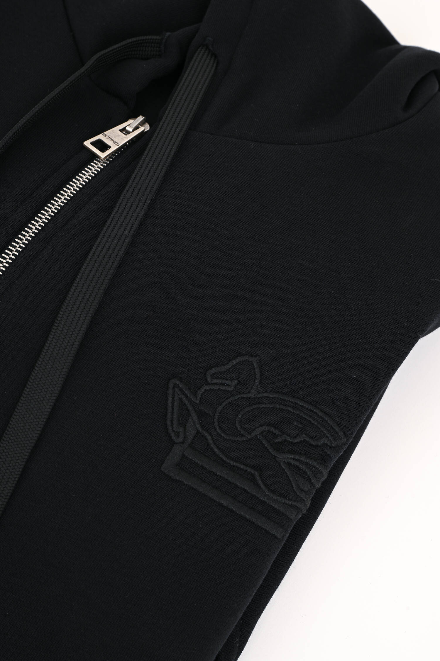 Sweatshirt Jacke aus Baumwolle in Schwarz Sweatshirt Jacke aus Baumwolle in Schwarz