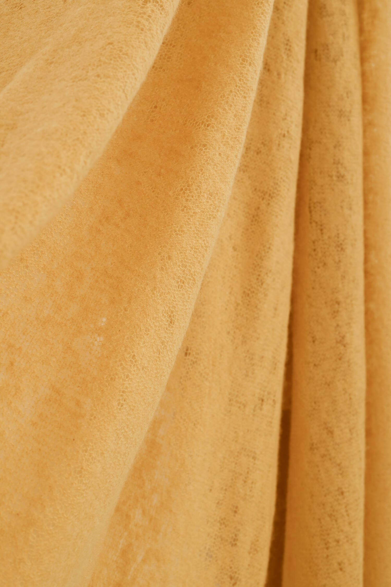 Cashmere Schal mit Fransenkante in Korngelb