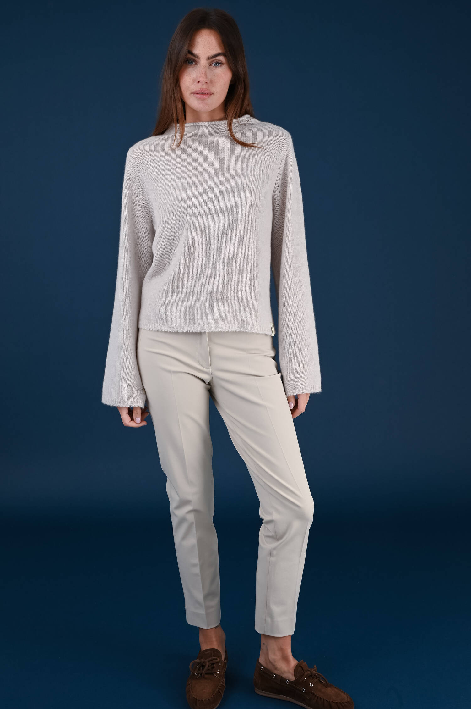 Cashmere Pullover in Marblegrau