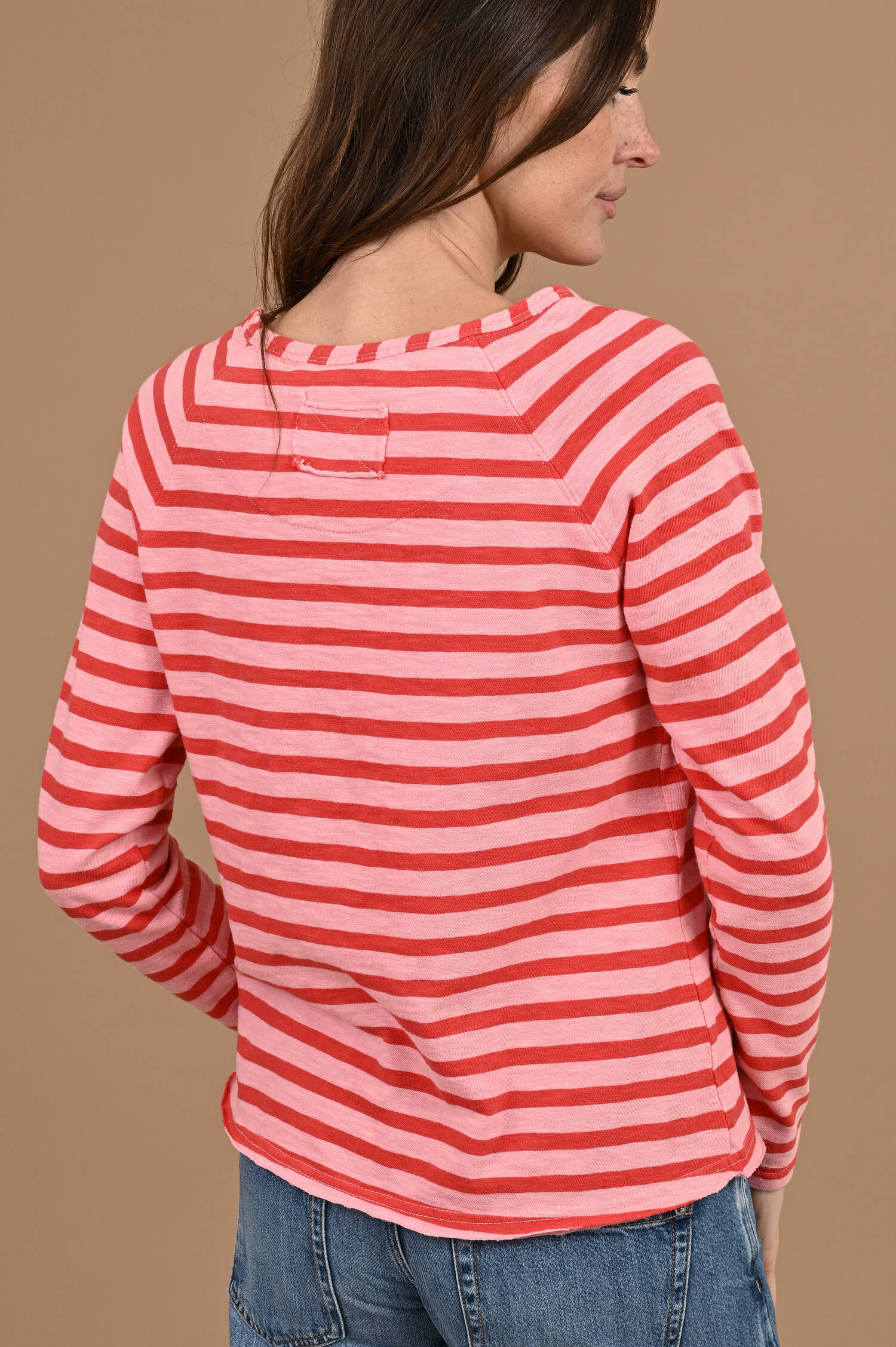 Raglan Ringelshirt in Flamingo/Cherry Raglan Ringelshirt in Flamingo/Cherry
