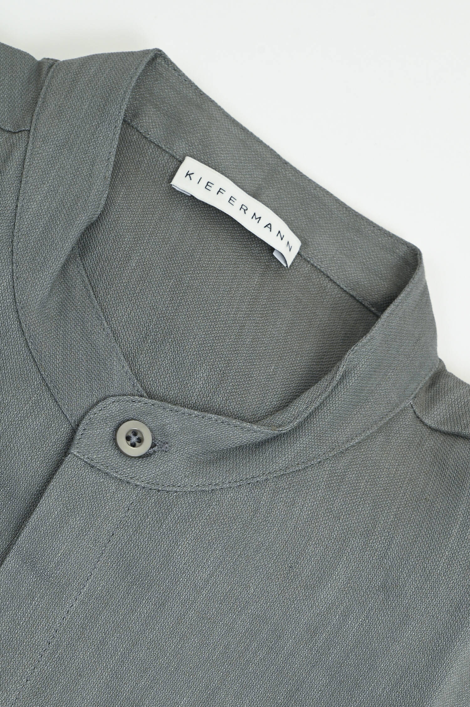 Hemd aus Leinen-Mix in Cement