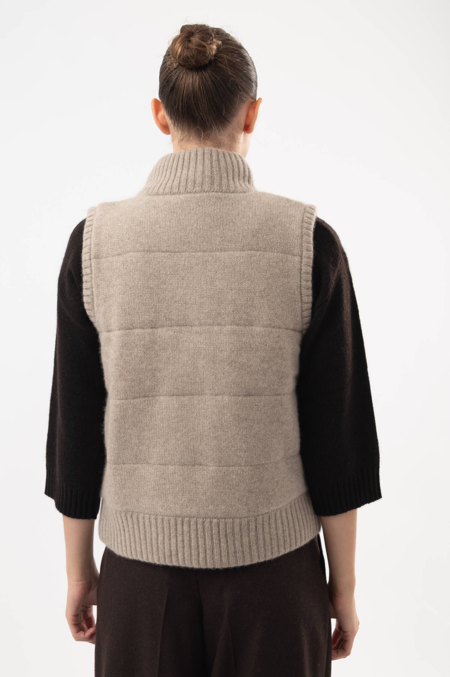 Cashmere-Gilet in Beige