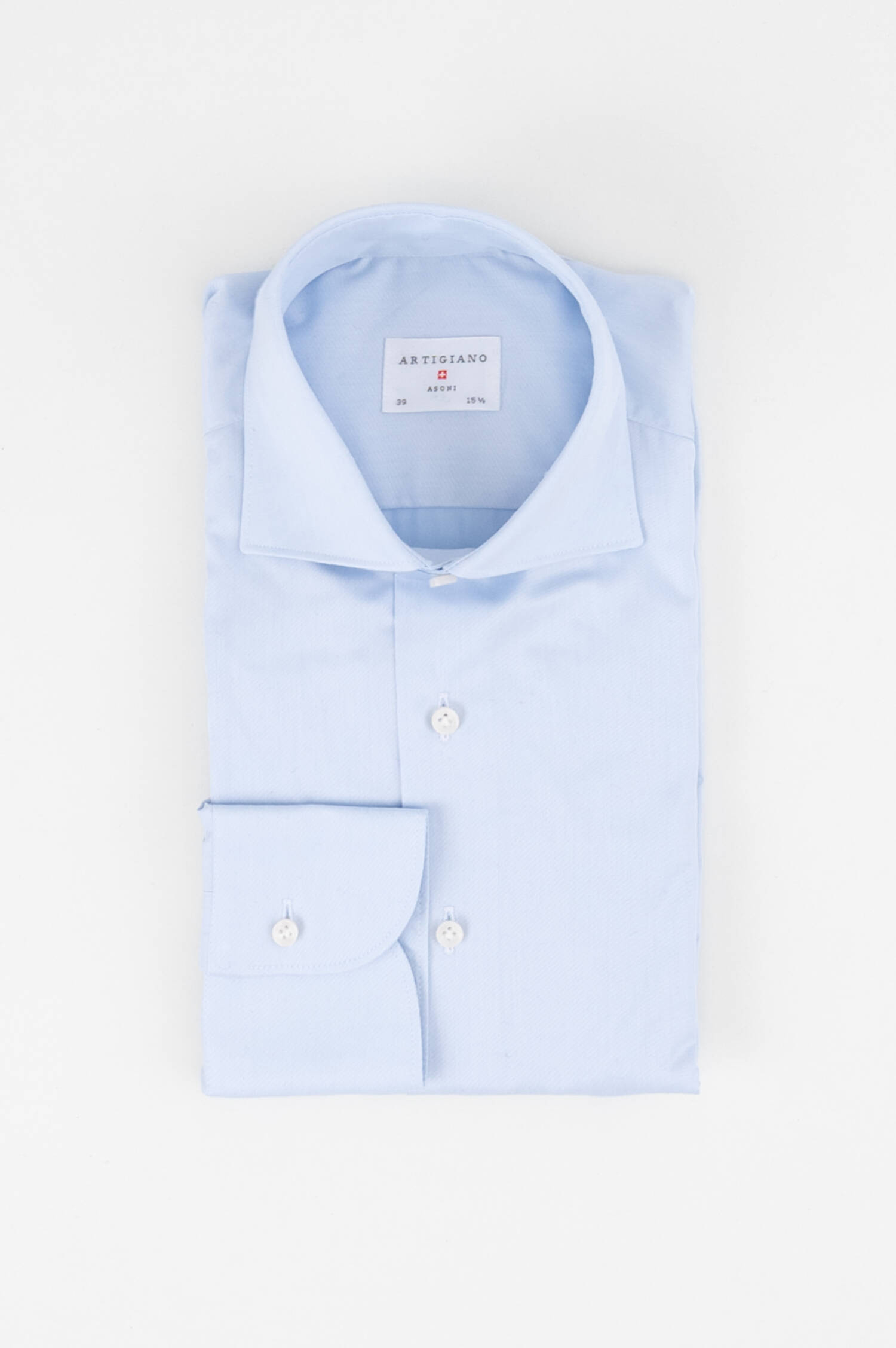 Hemd aus Baumwoll-Twill in Blau