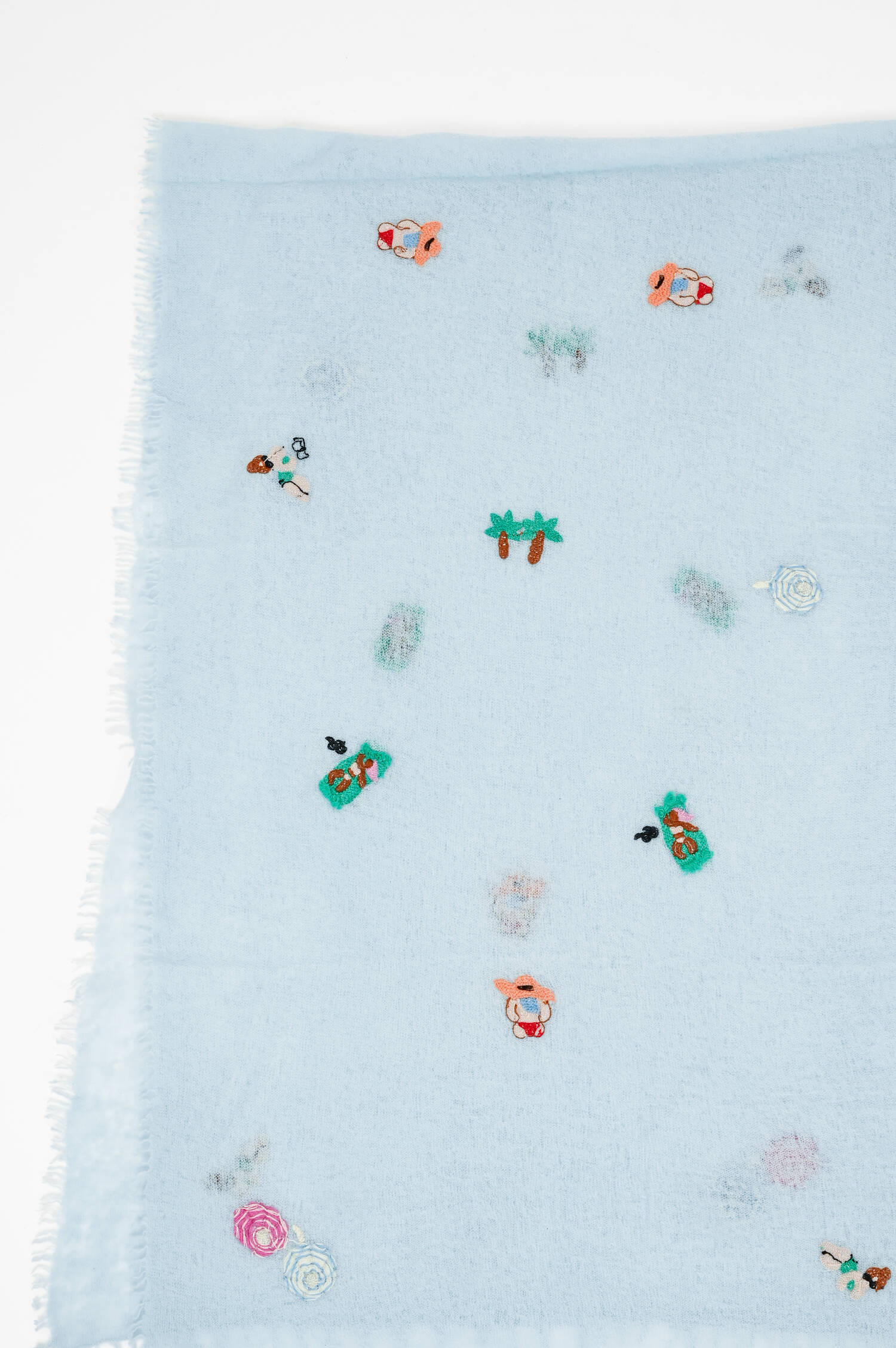 Cashmere-Schal BEACH in Sky Blue