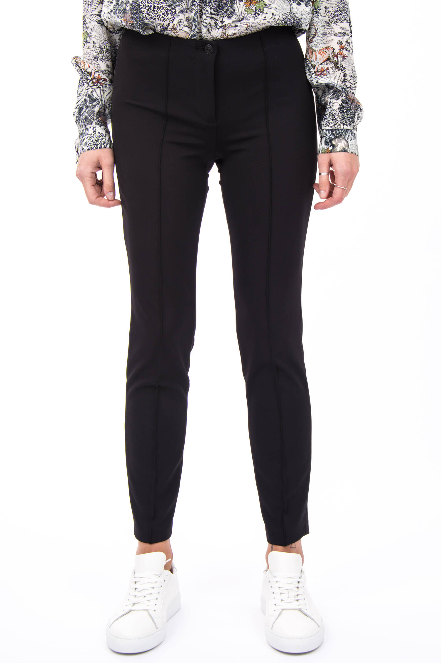 Hose ROS TECHNO mit Bügelfalte in Schwarz