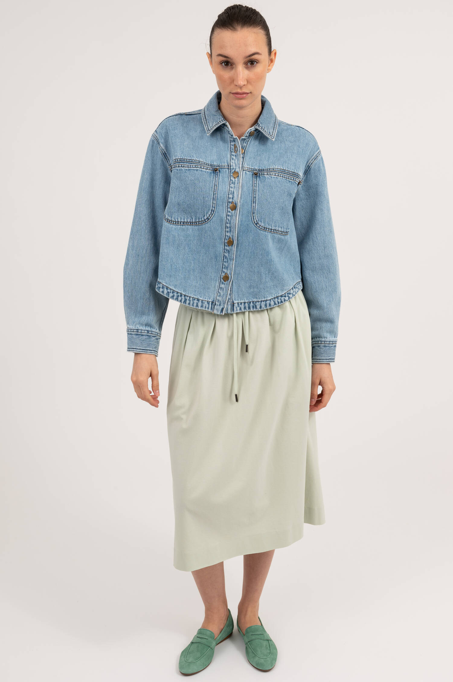 Jeansbluse in Mittelblau Jeansbluse in Mittelblau