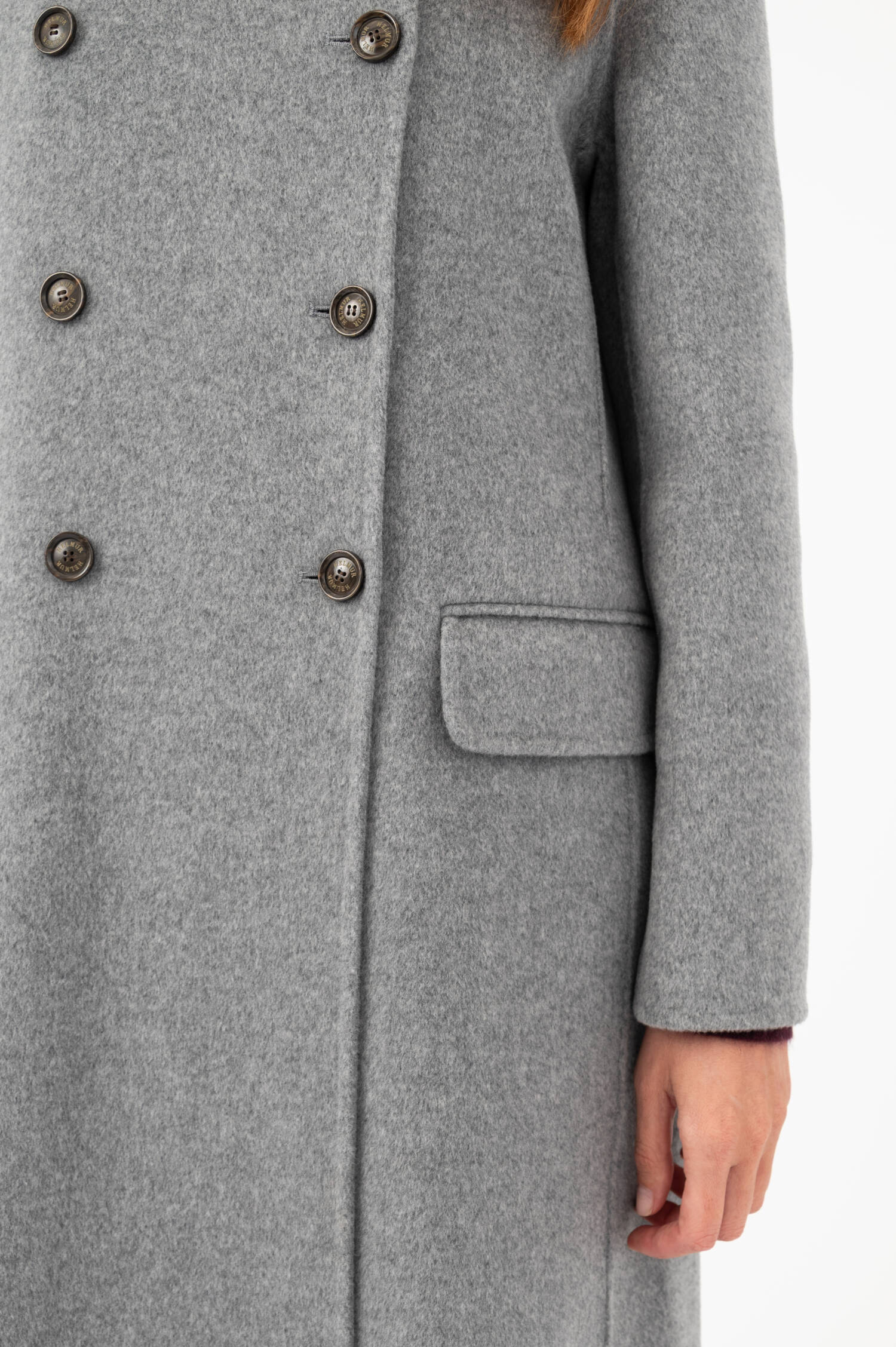 Woll-Cashmere-Mantel REGINA in Grau