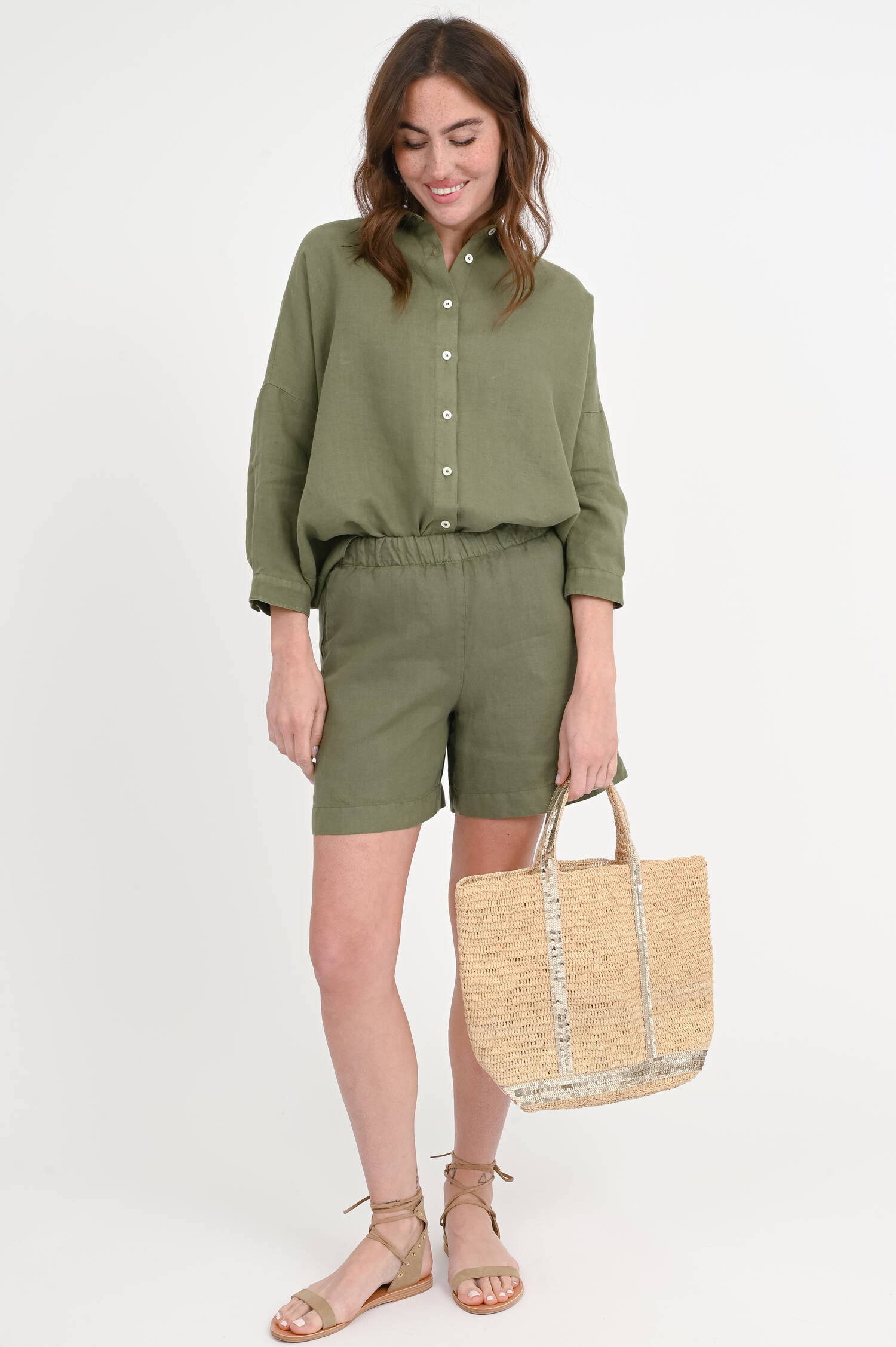 Leinenshorts SIRIO in Olive Leinenshorts SIRIO in Olive