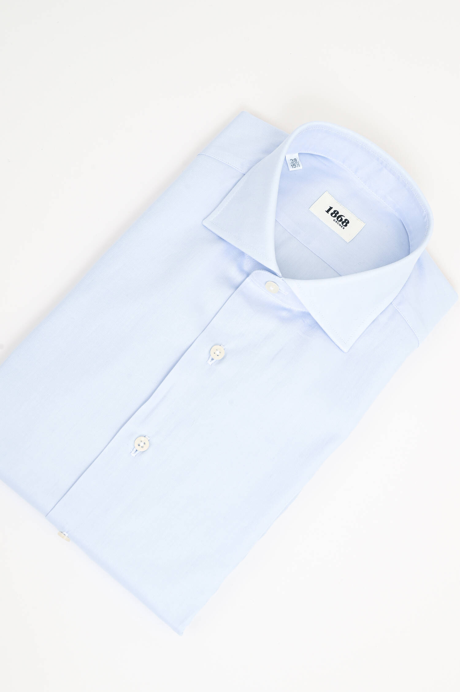 Twill-Hemd in Hellblau