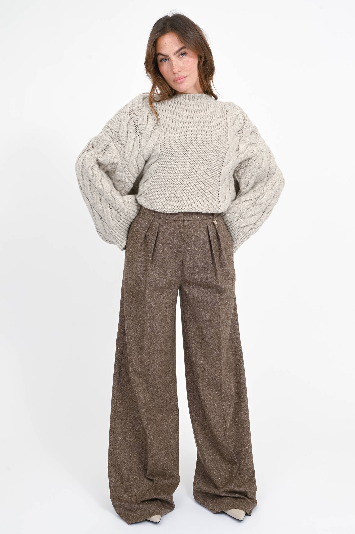 Wide-Leg Hose BRAVA in Taback