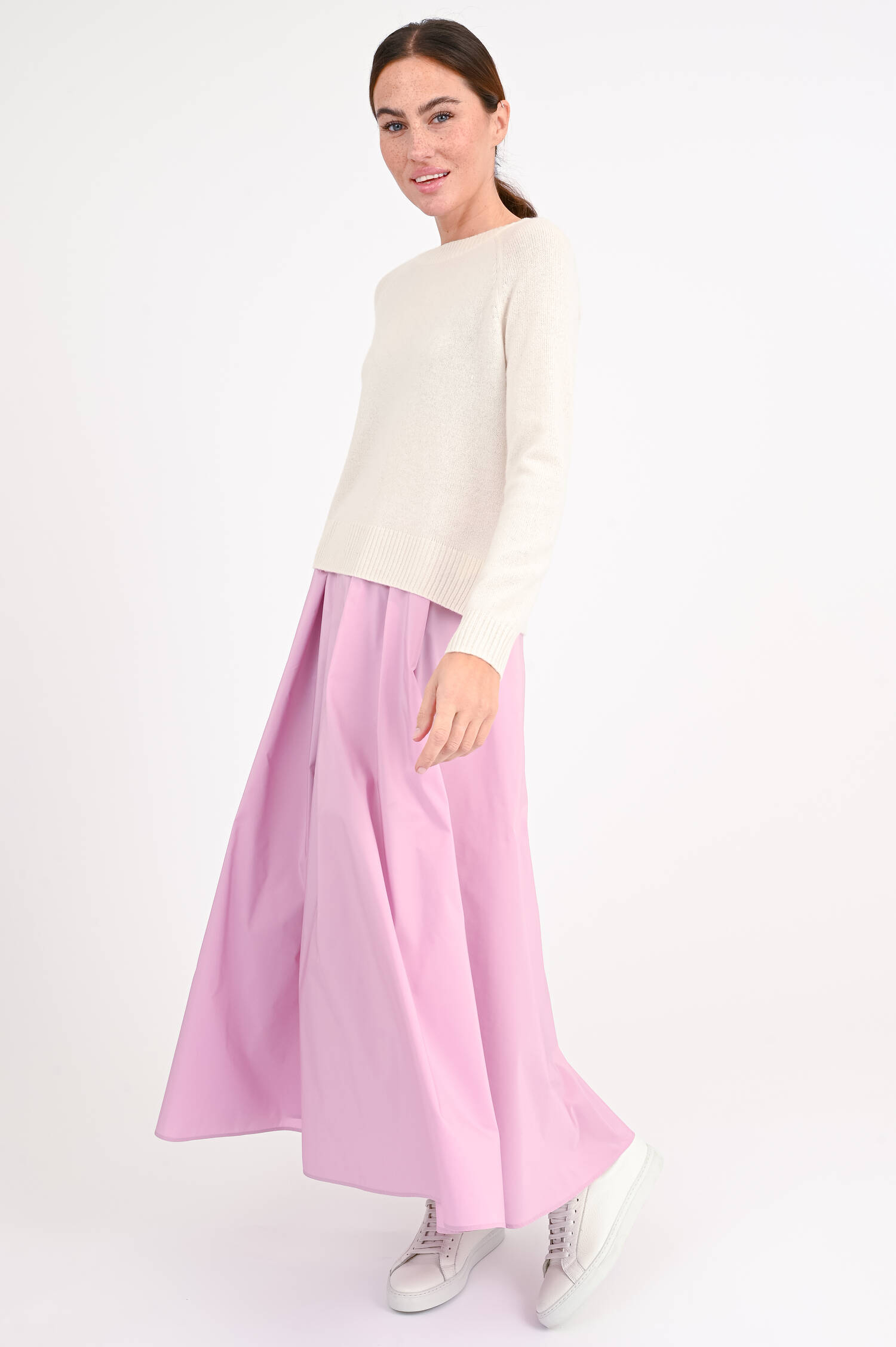 Cashmere-Pullover TAGO in Ecru