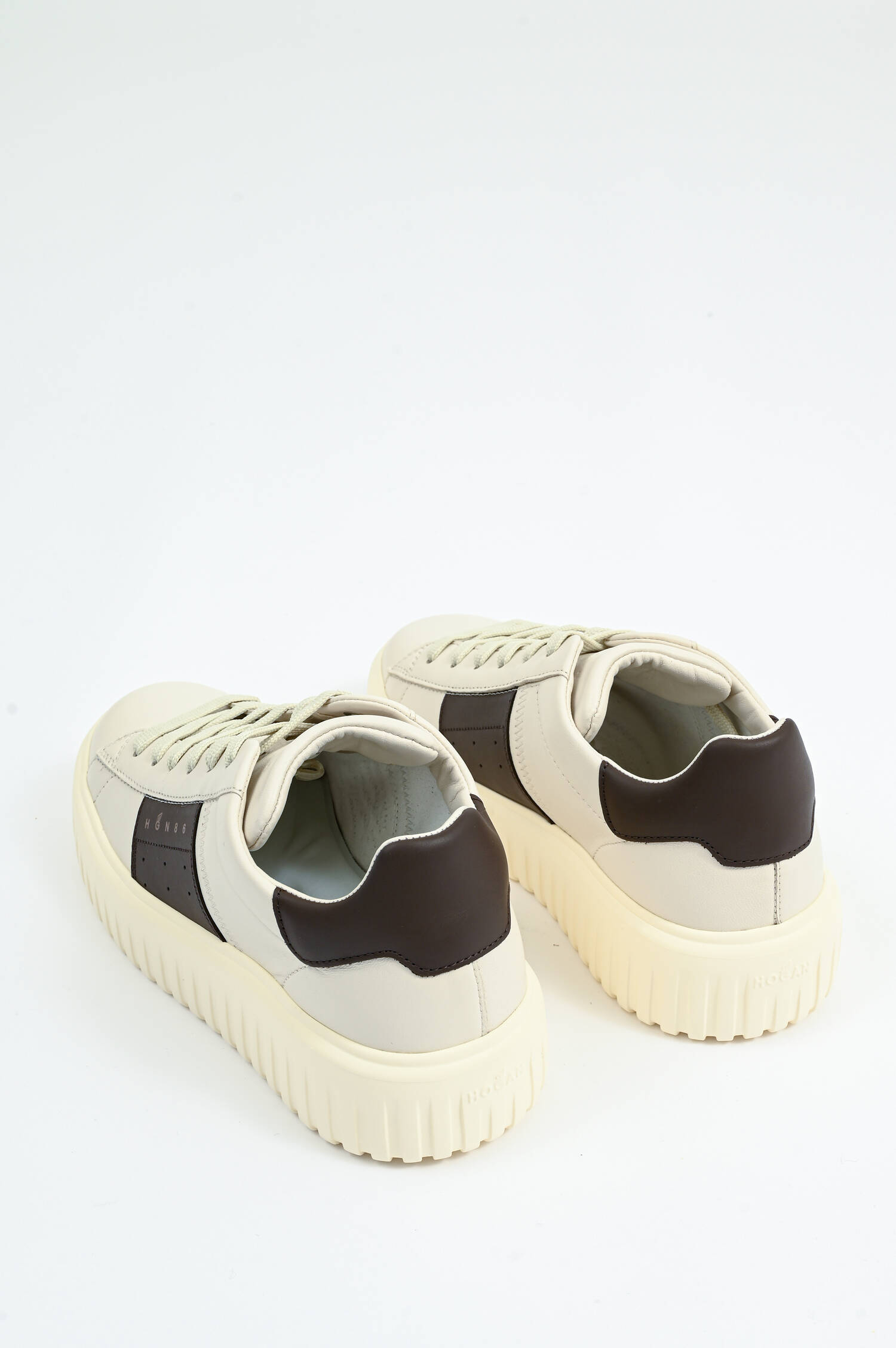 Sneaker H-STRIPES in Hellgrau/Braun