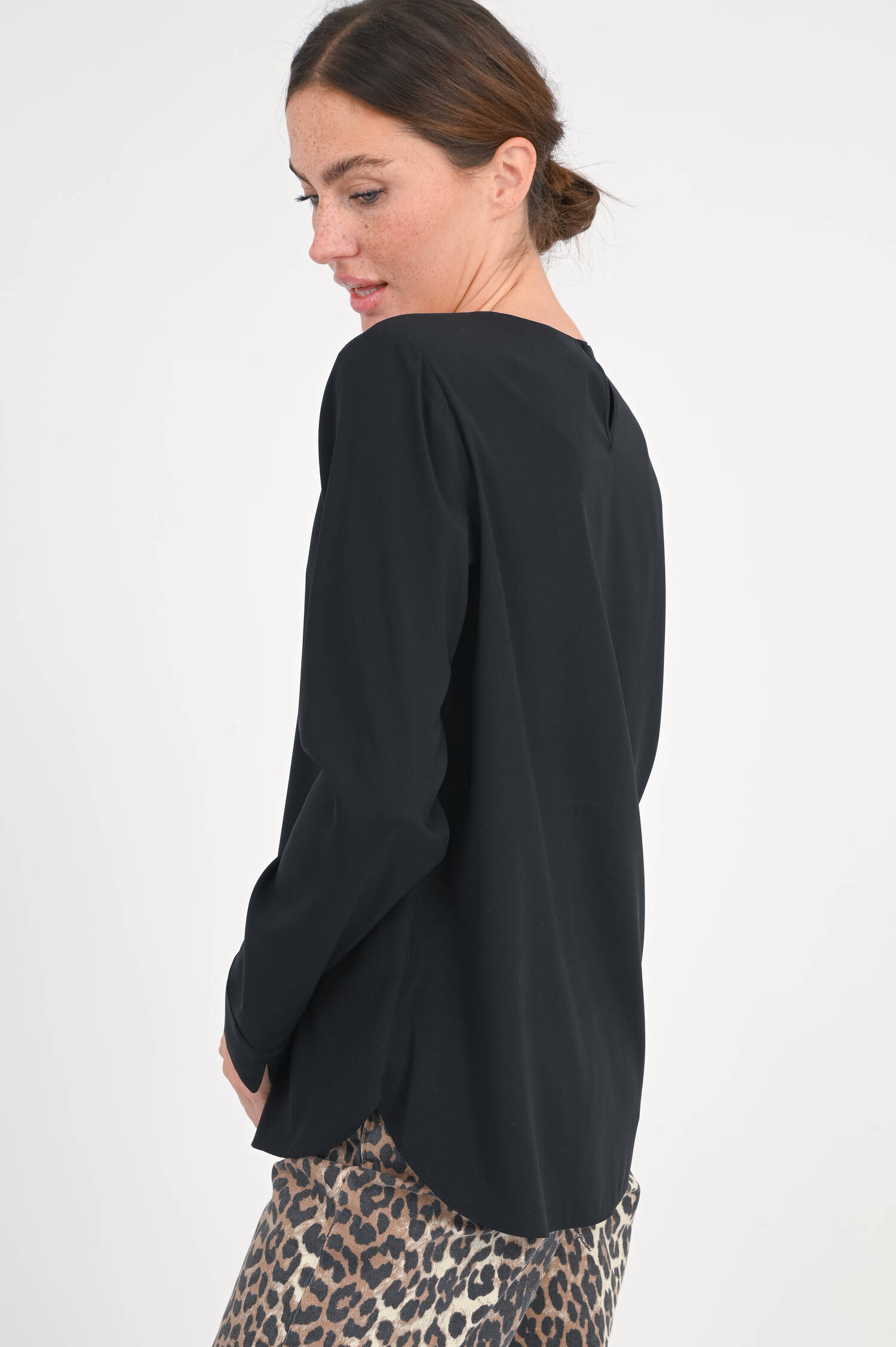 Seidenbluse in Schwarz