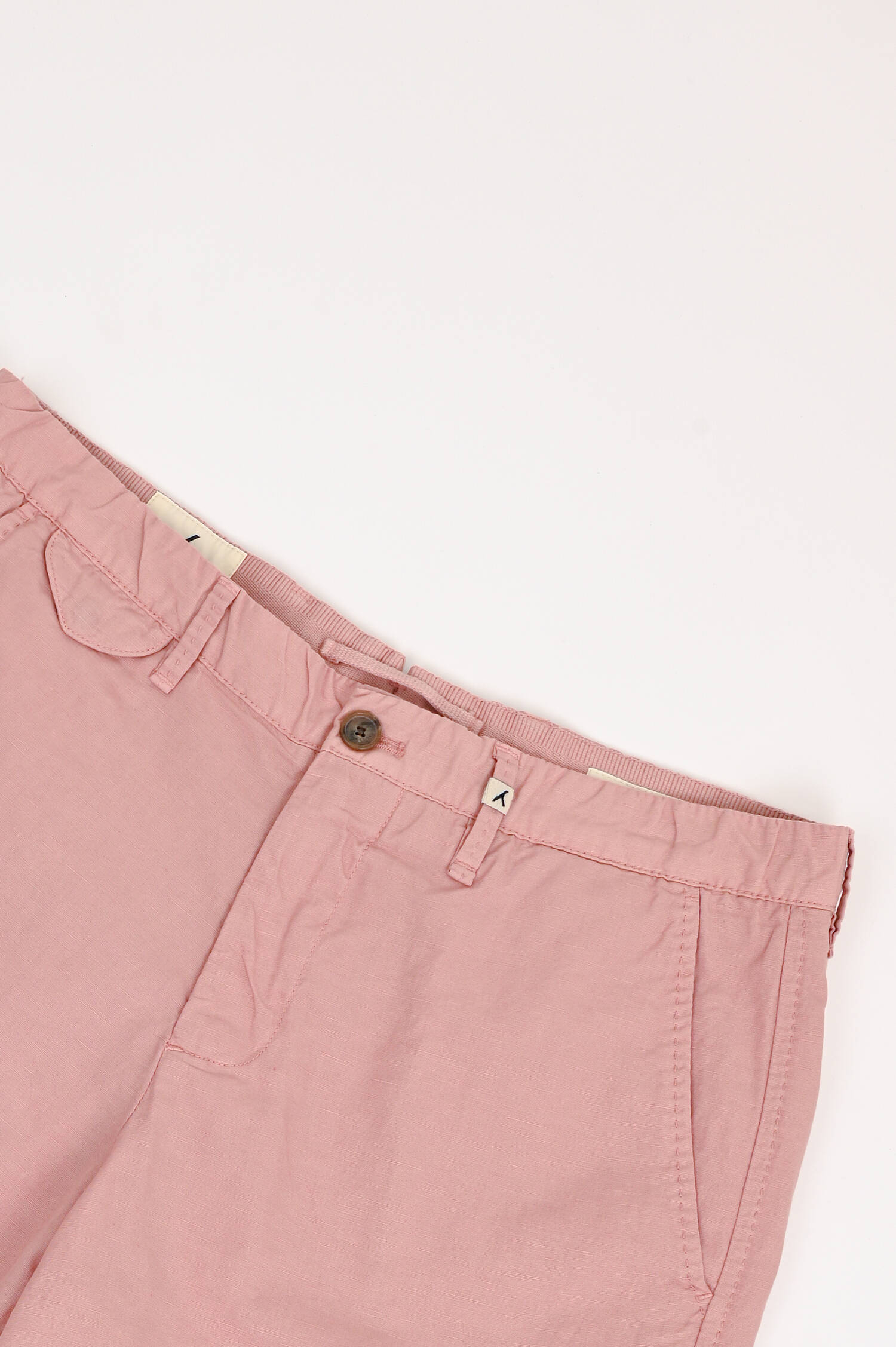 Bermuda aus Leinen-Baumwoll-Mix in Mauve