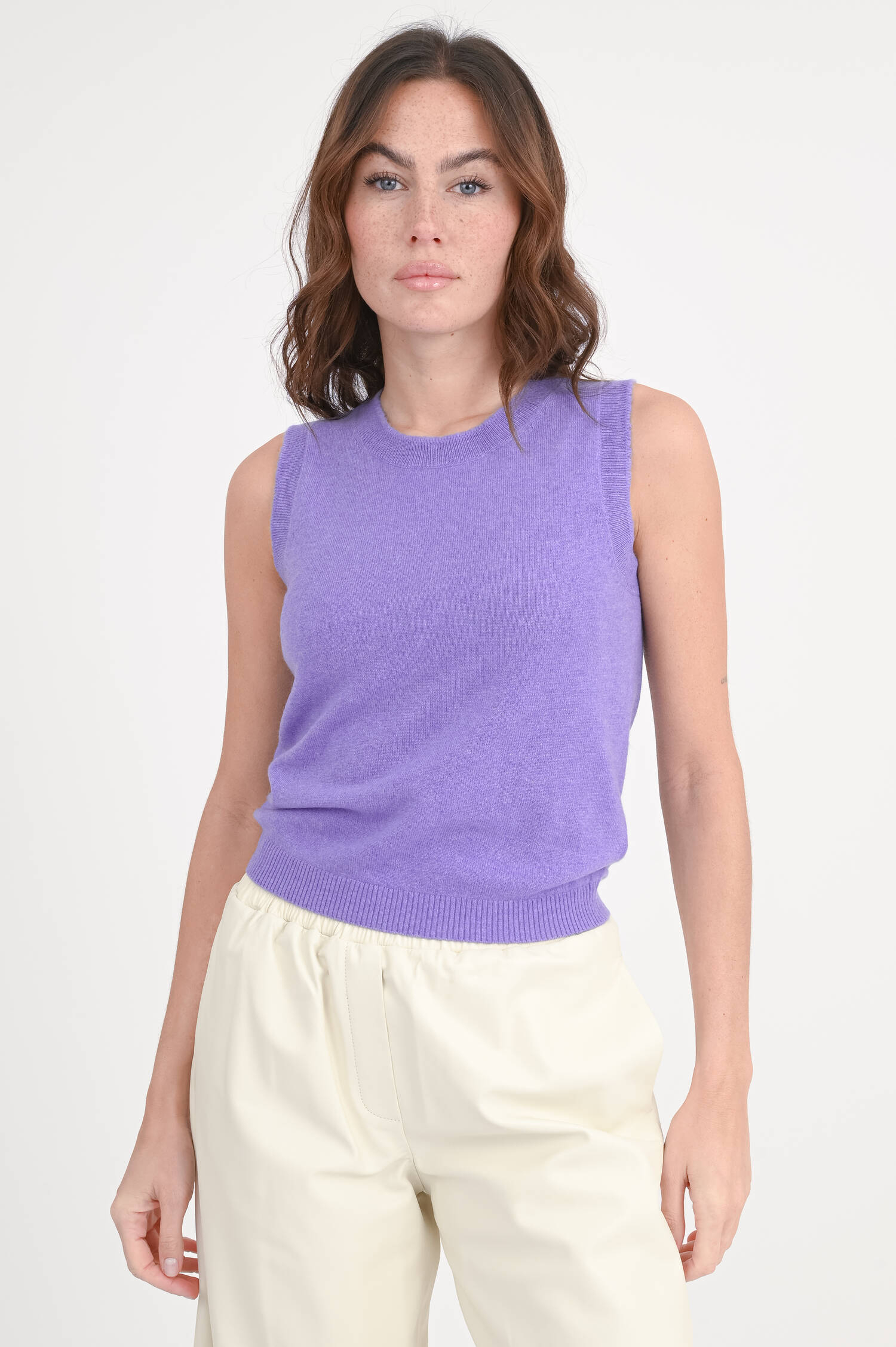 Cashmere-Top in Violett