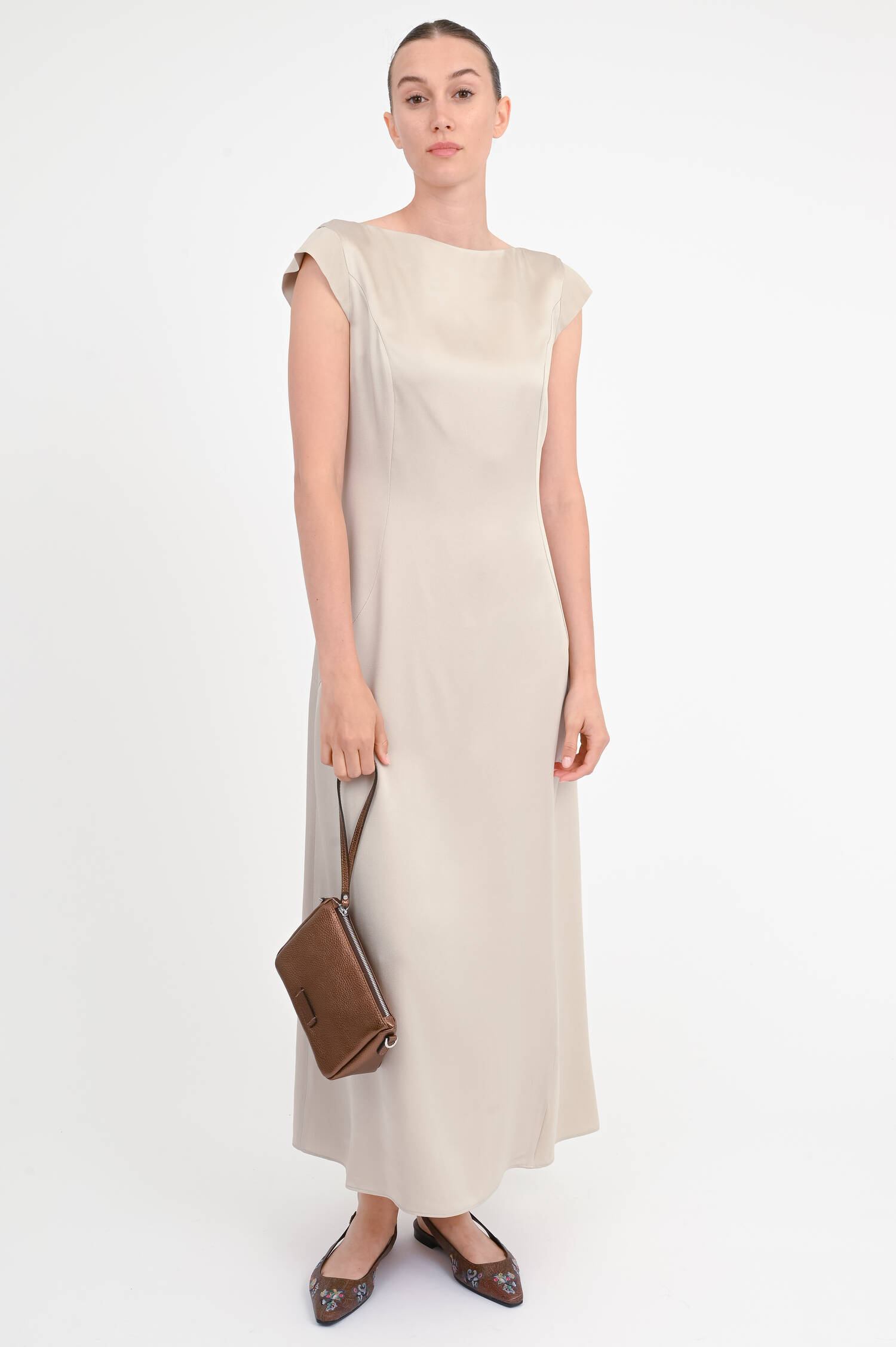 Maxi-Satinkleid in Chantilly Maxi-Satinkleid in Chantilly