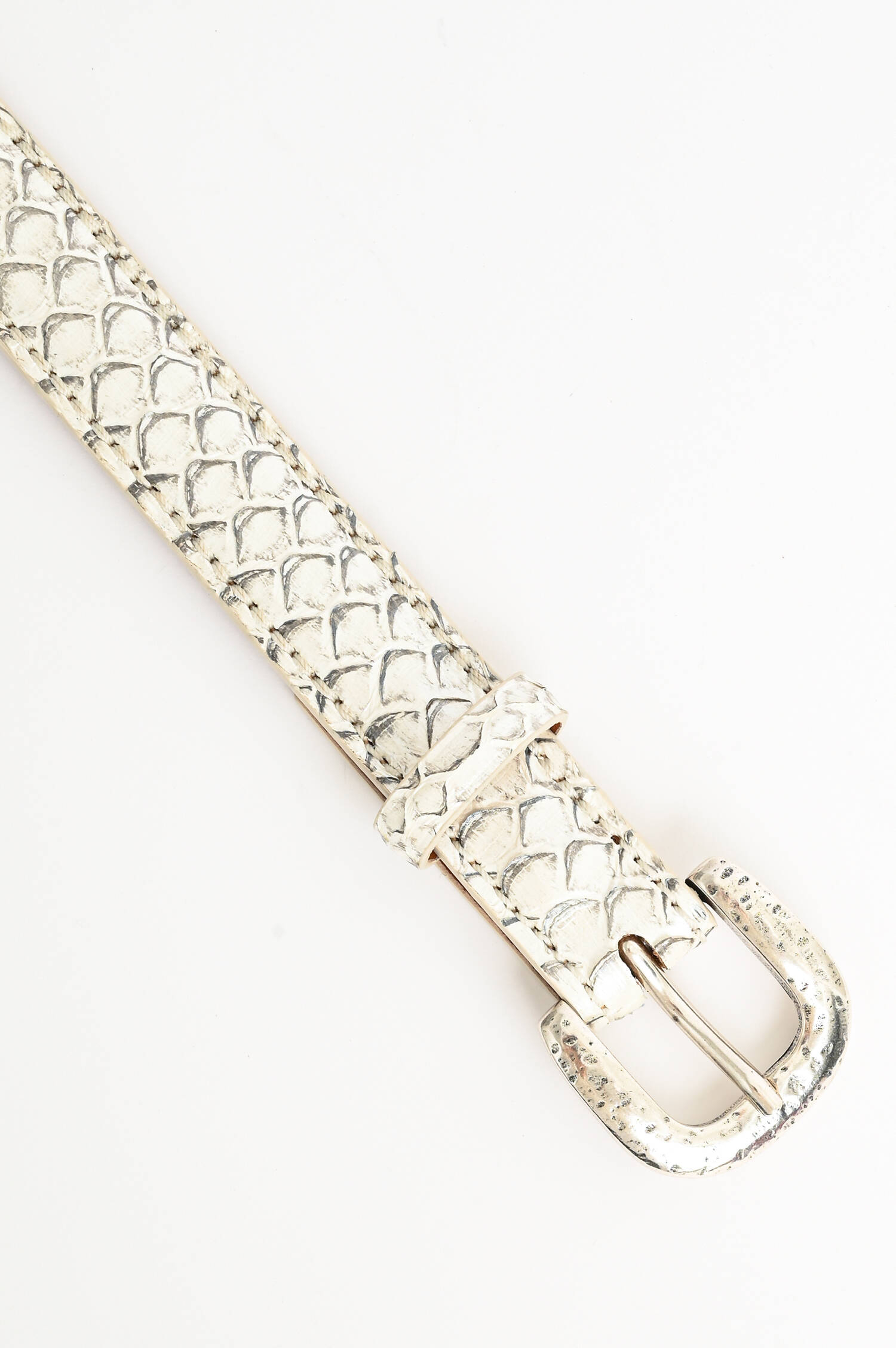 Gürtel PITONE in Perlgrau