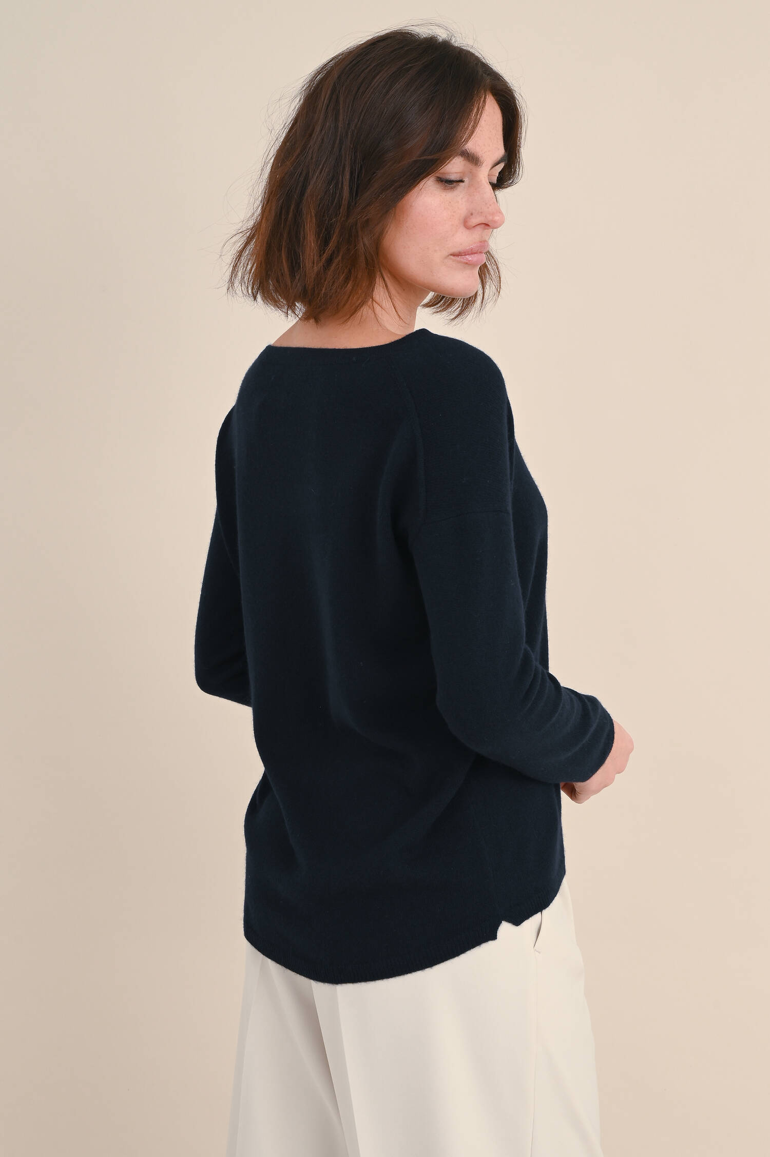 Cashmere Pullover mit in Midnight