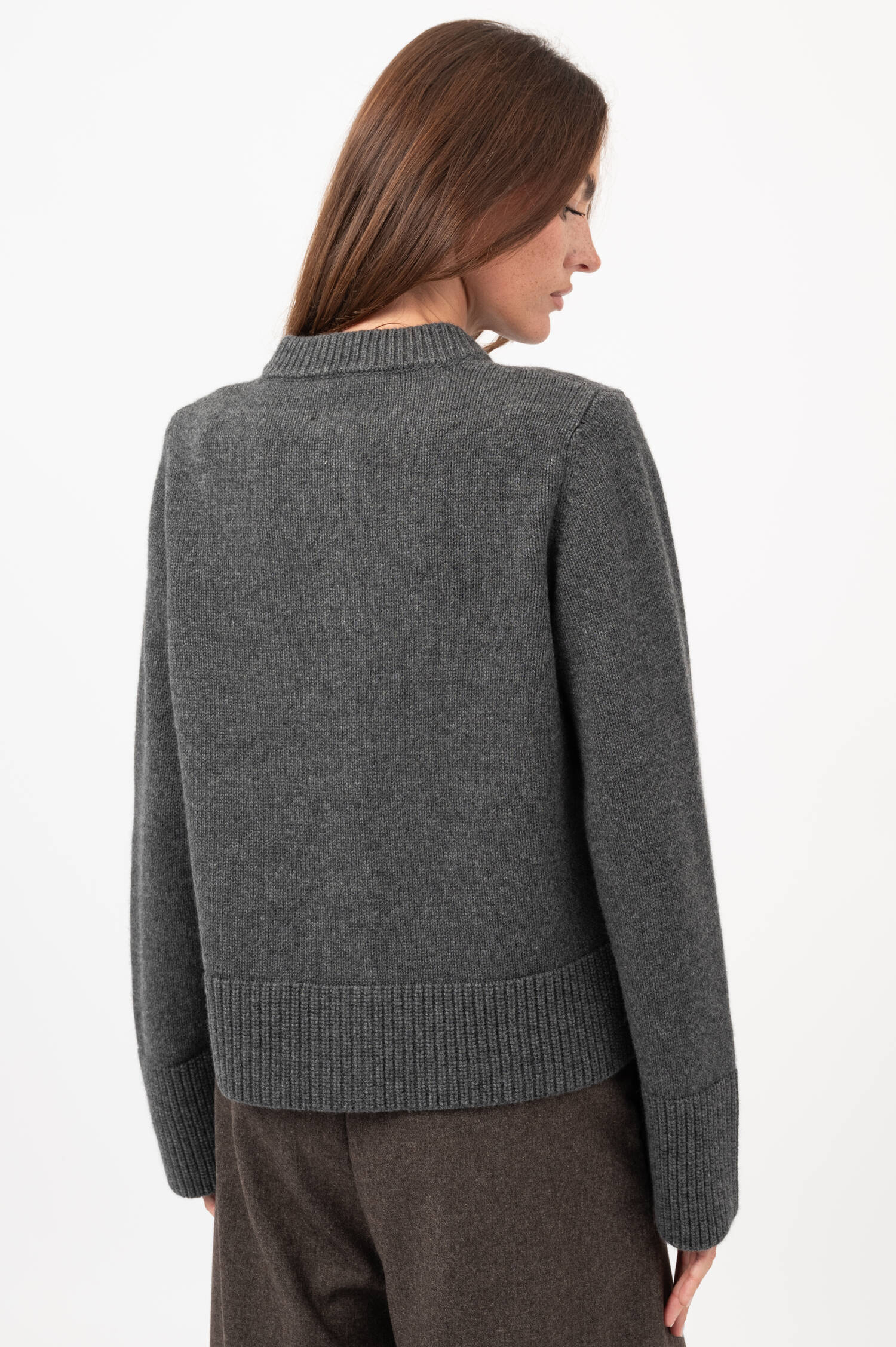Woll-Cashmere-Cardigan DOROTHEA in Grau meliert Woll-Cashmere-Cardigan DOROTHEA in Grau meliert