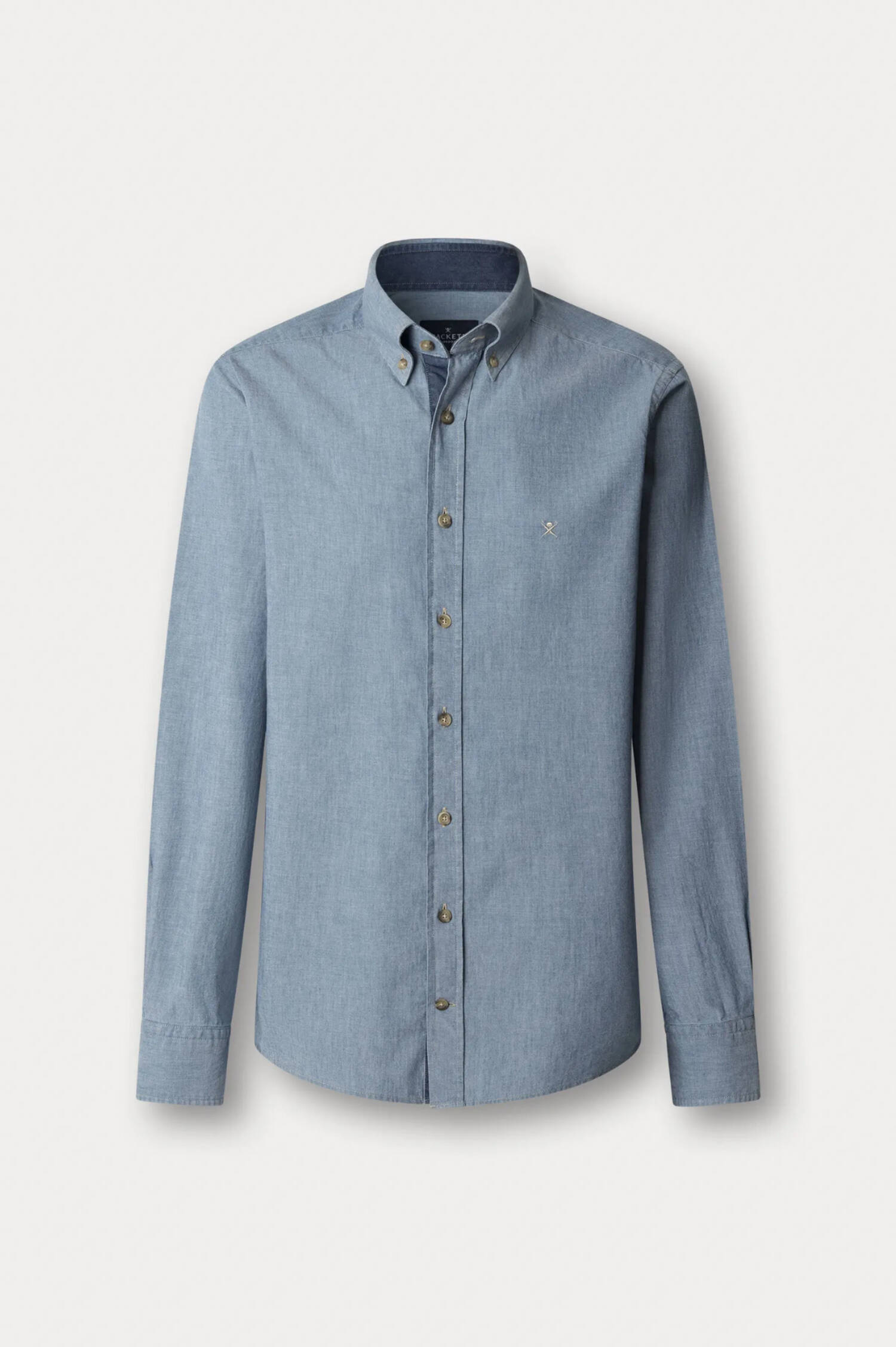 Denim-Hemd aus Baumwolle in Light Blue Denim-Hemd aus Baumwolle in Light Blue