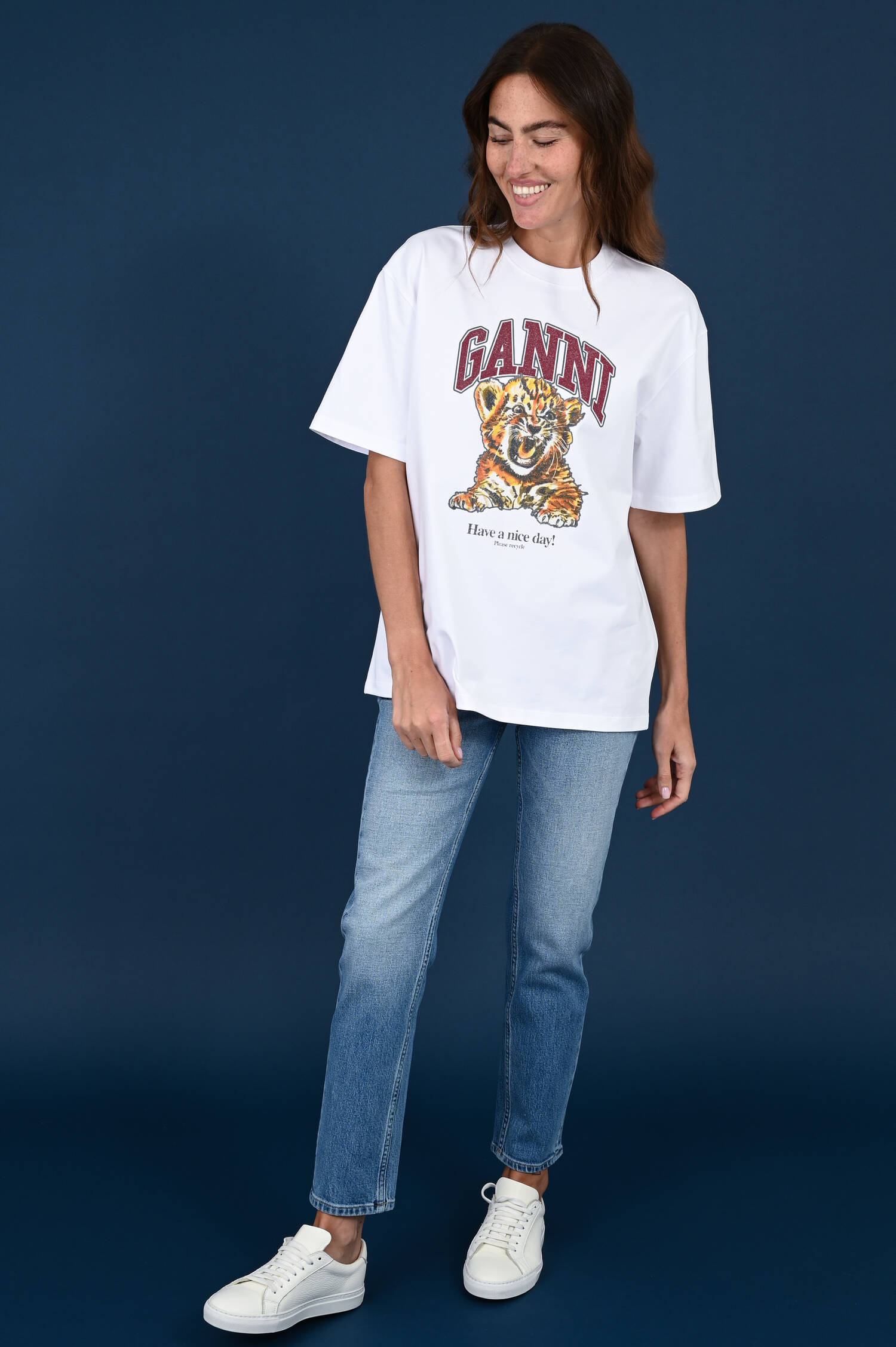 T-Shirt BABY TIGER in Bright White