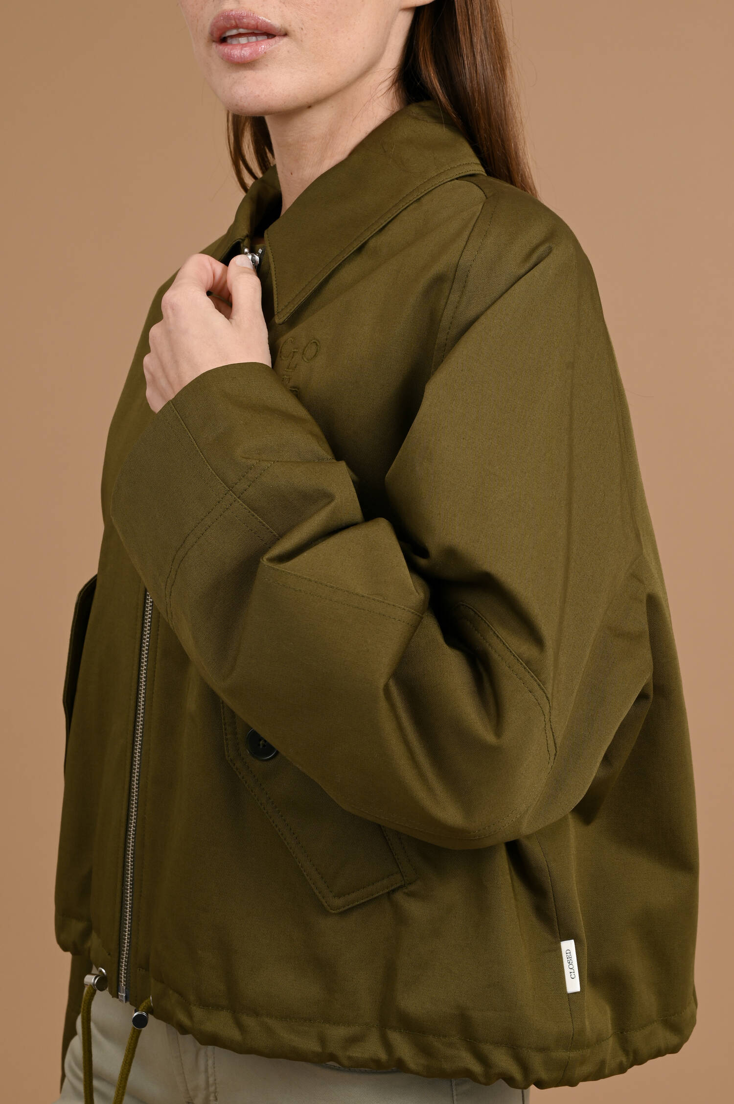 Blouson Jacke in Olive Blouson Jacke in Olive