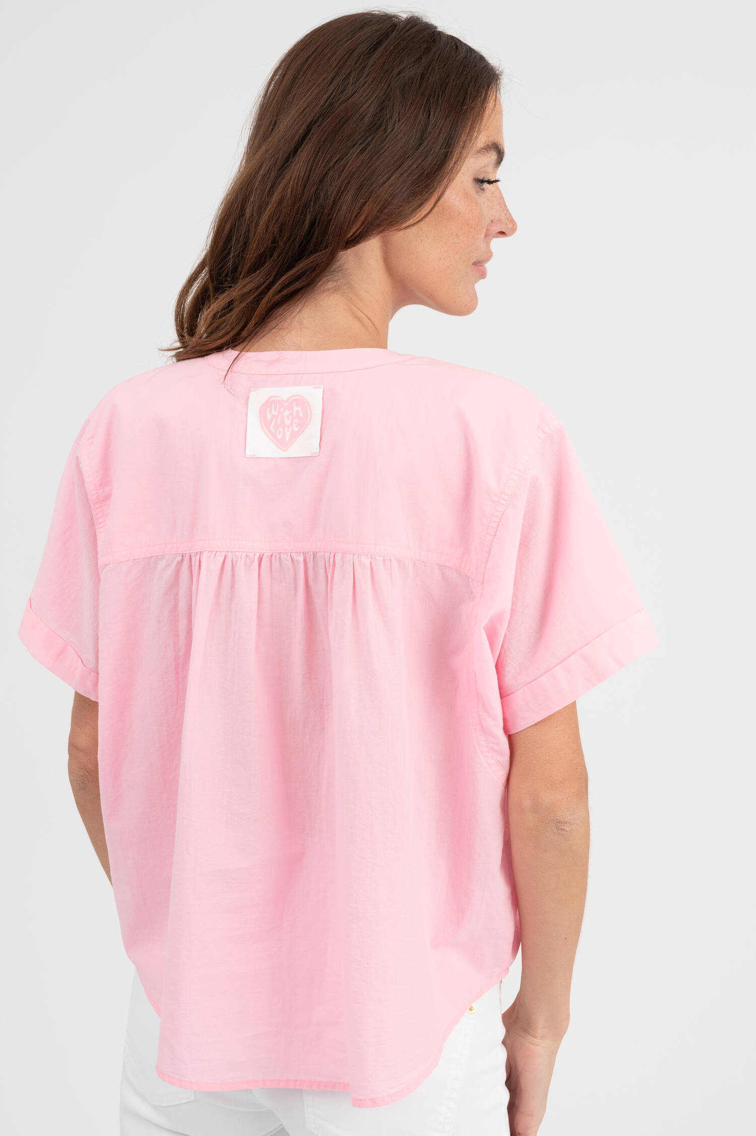 Oversize Bluse in Rosa