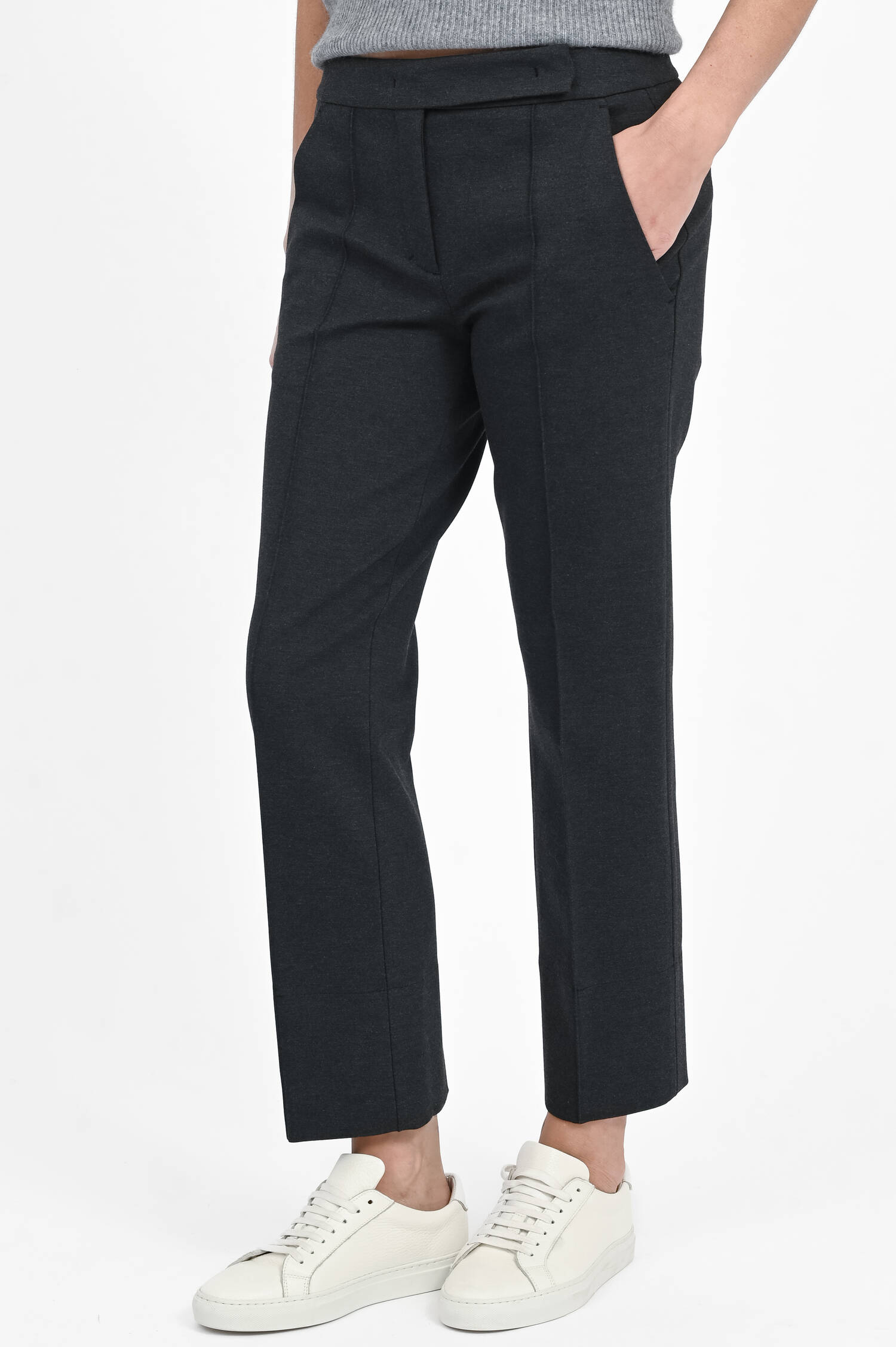 Hose aus Viskose-Mix in Anthrazit meliert