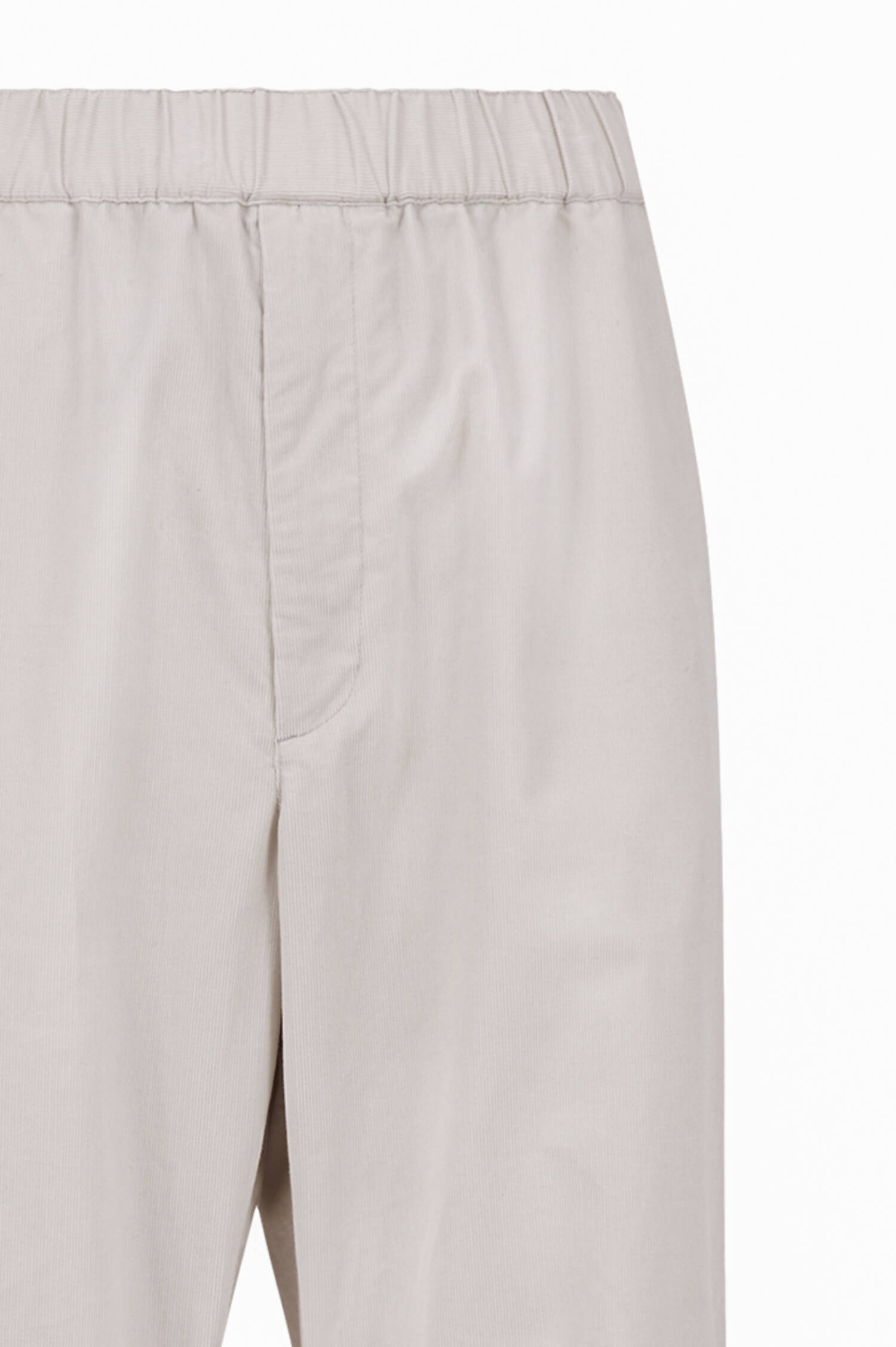 Hose mit schmalen Baumwoll-Cord in Natur