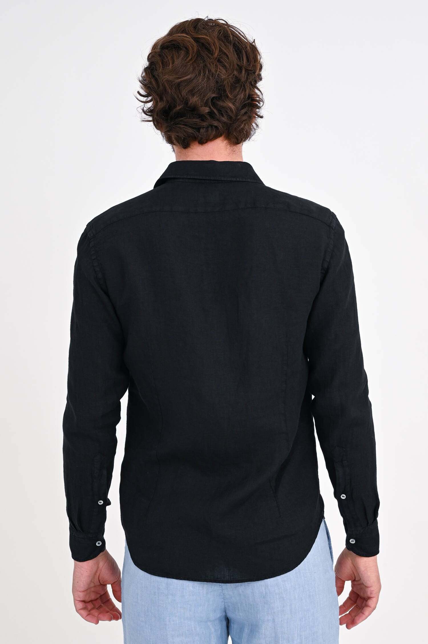 Leinenhemd in Schwarz