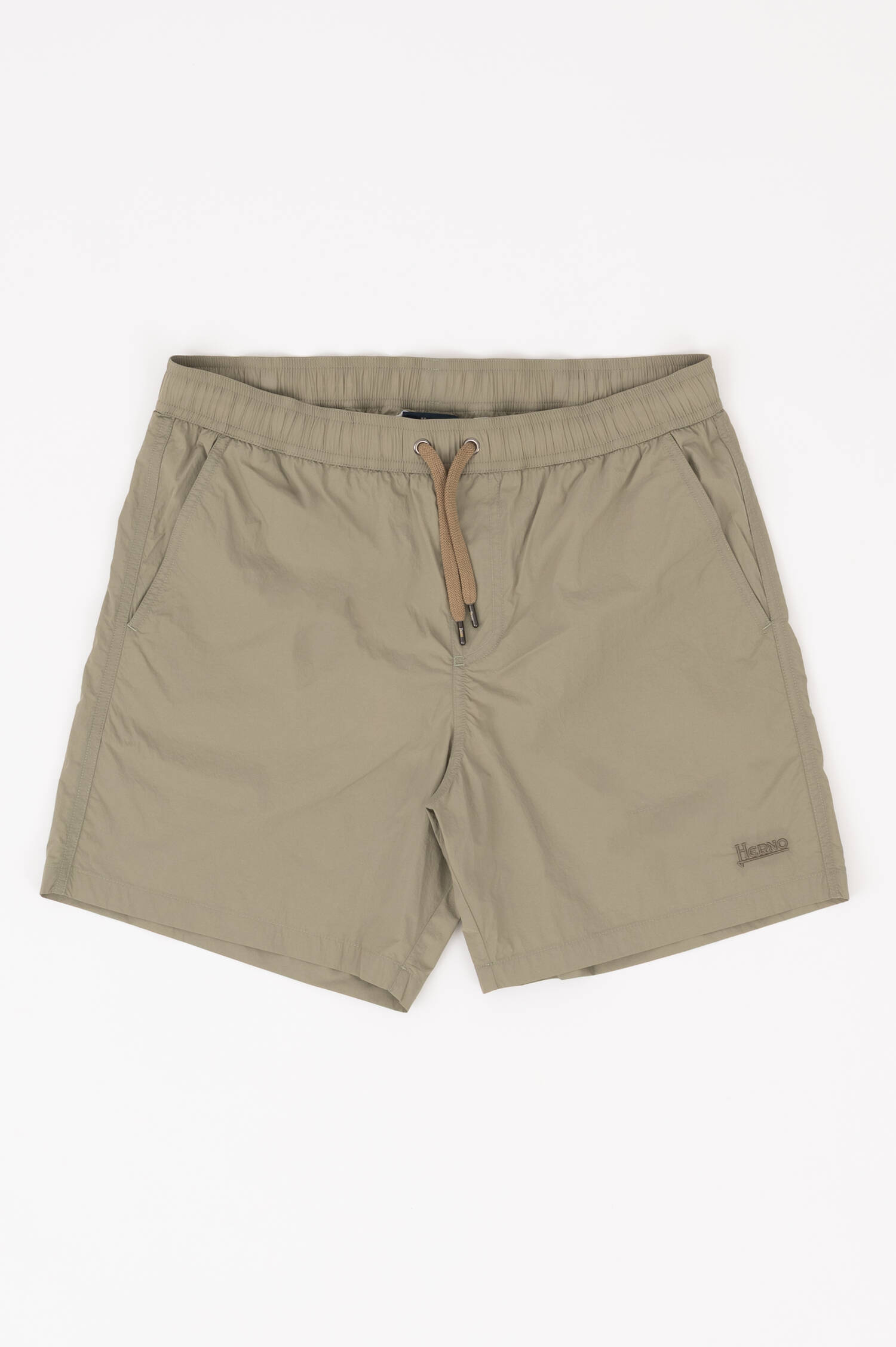 Badehose mit Herno-Stickerei in Olivgrün