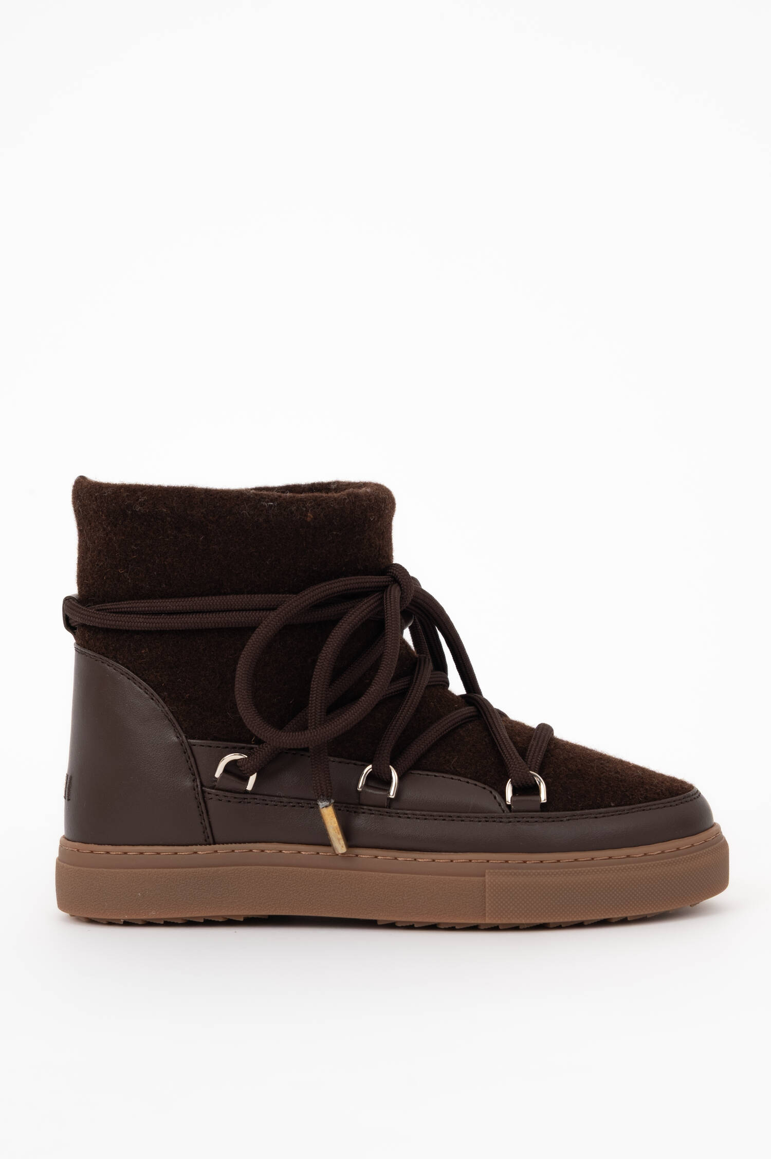 Lammfell-Winterschuhe FELT in Dunkelbraun