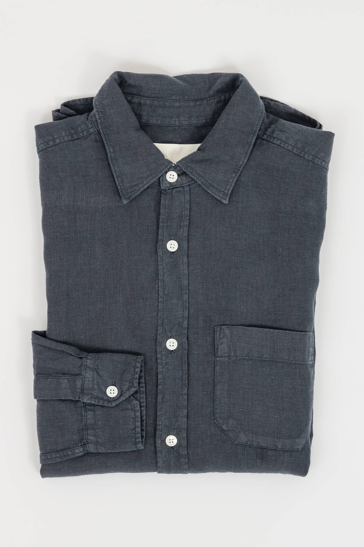 Leinenhemd in Anthrazit